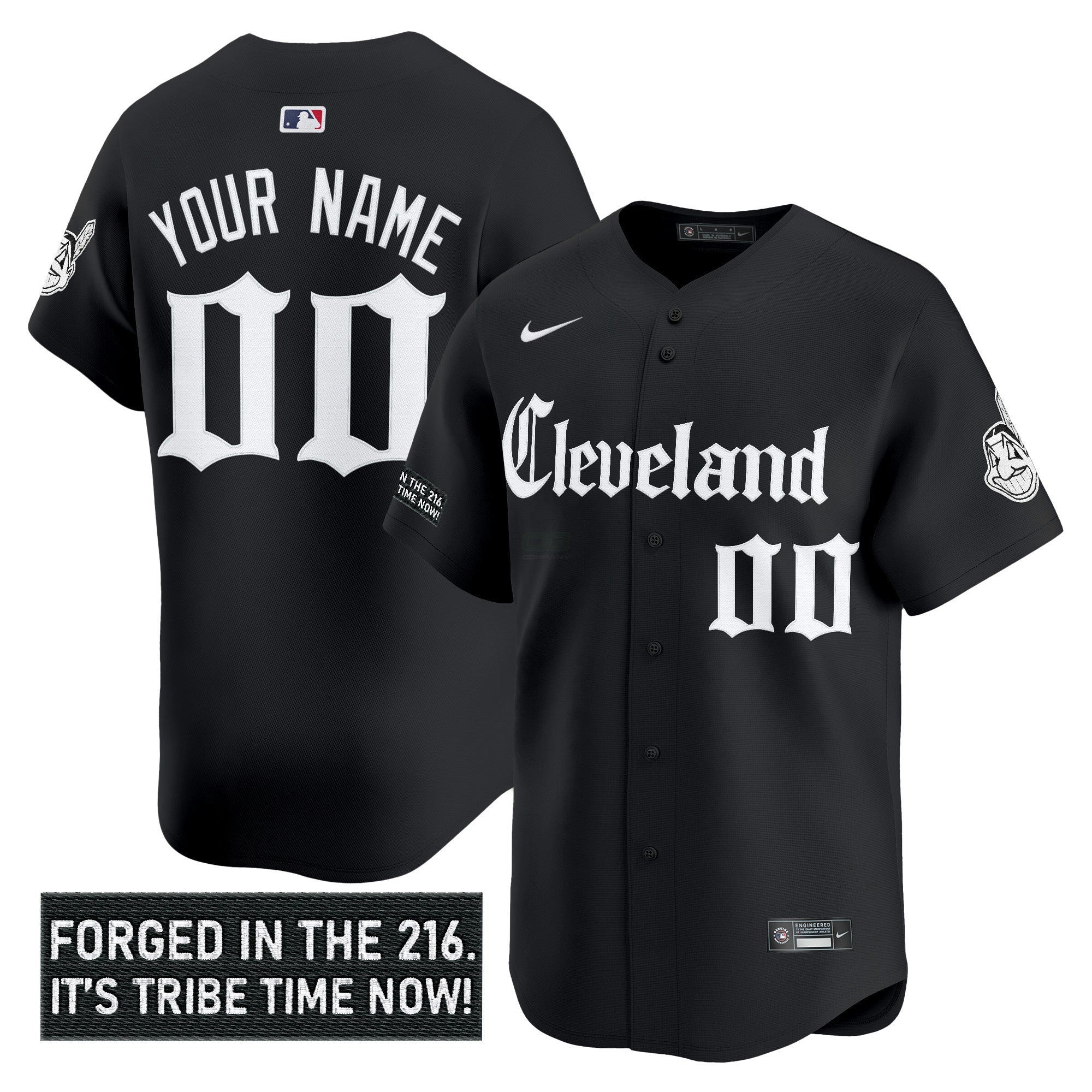 Camisa MLB Cleveland Indians ‘Gothic Iron Edition’ Vapor Premier Limited Jersey