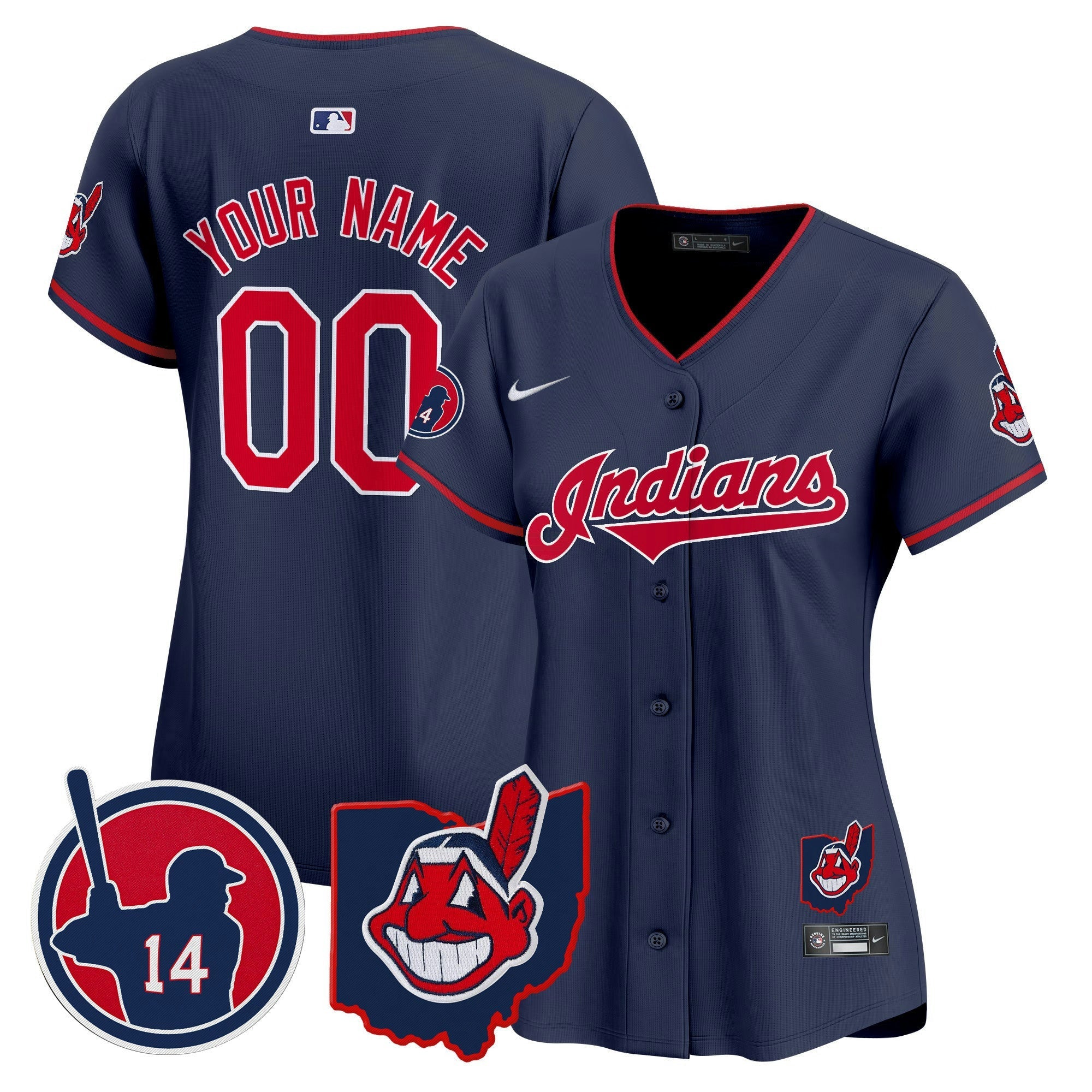 Camisa MLB Cleveland Indians Larry Doby Patch Vapor Premier Limited Jersey
