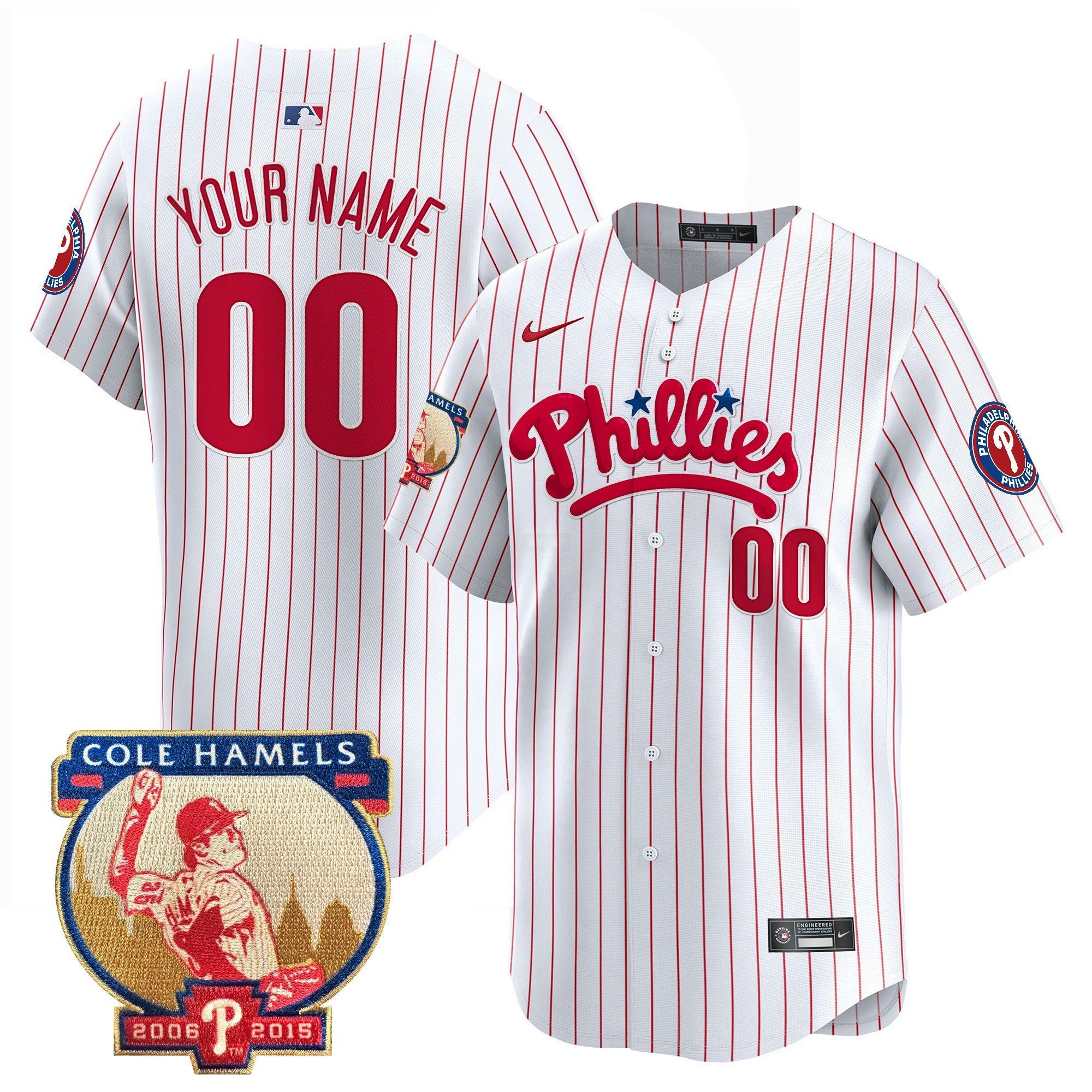 Camisa MLB Cole Hamels Patch Vapor Premier Limited Jersey