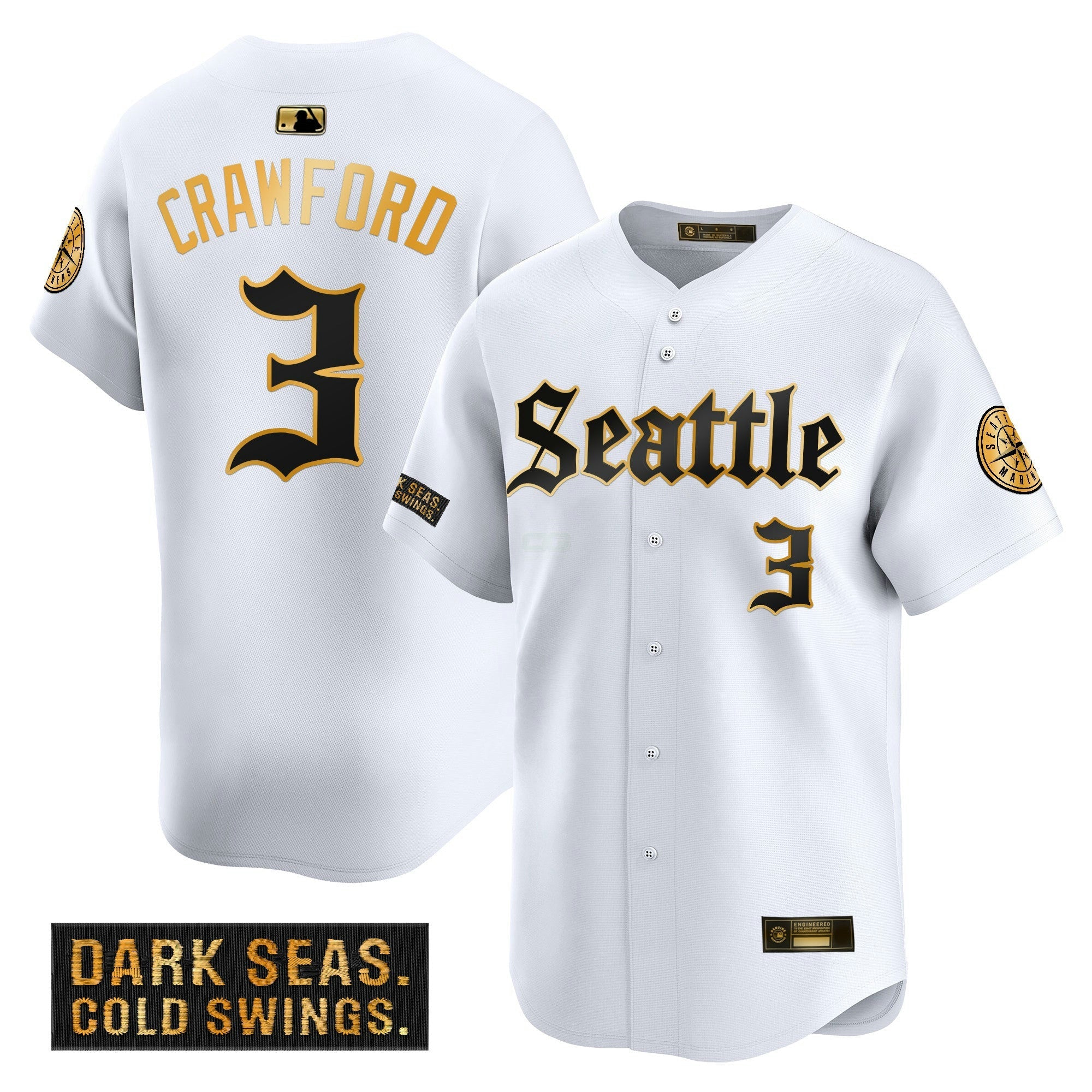 Camisa MLB Deep Sea Gothic Edition’ Dourada Limited Jersey