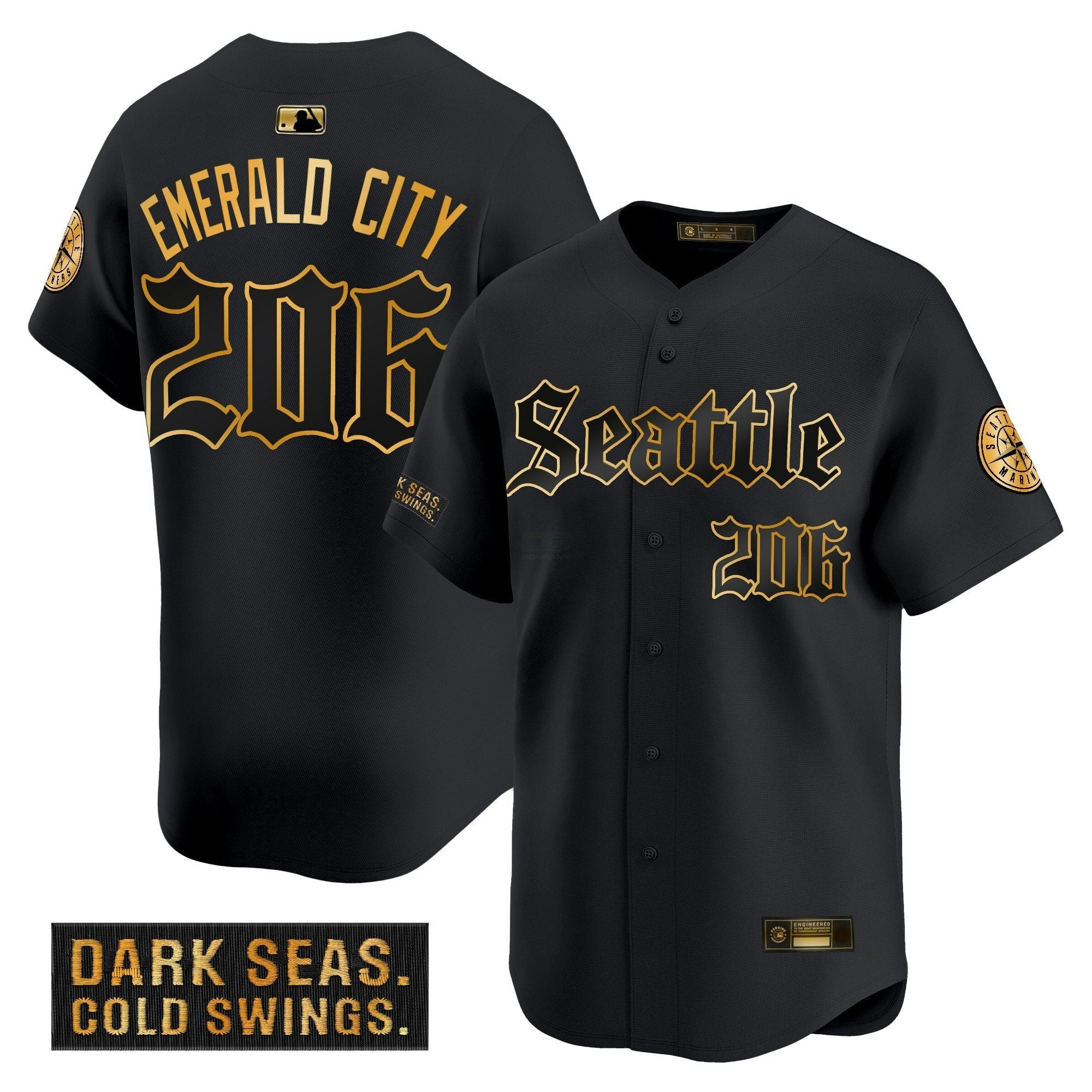 Camisa MLB Deep Sea Gothic Edition’ Dourada Limited Jersey