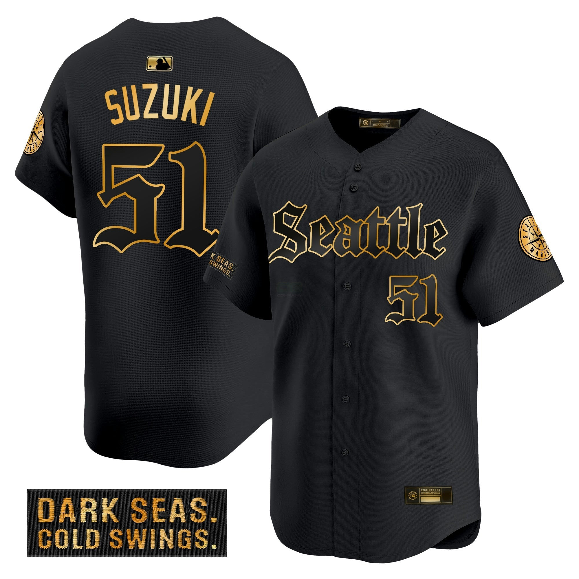 Camisa MLB Deep Sea Gothic Edition’ Dourada Limited Jersey