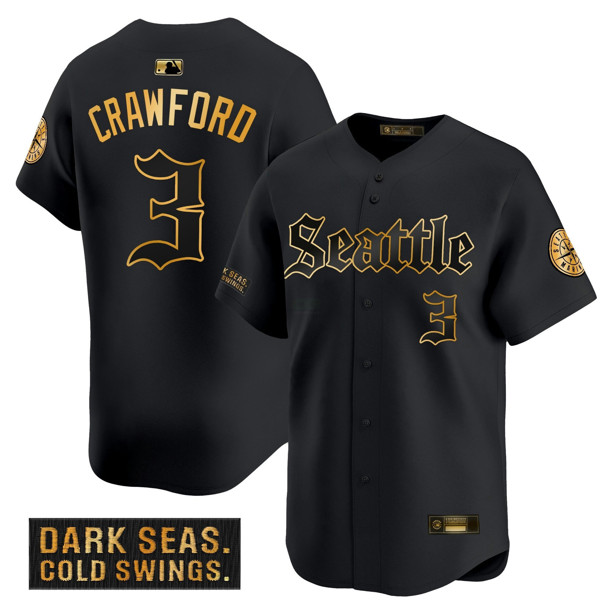 Camisa MLB Deep Sea Gothic Edition’ Dourada Limited Jersey