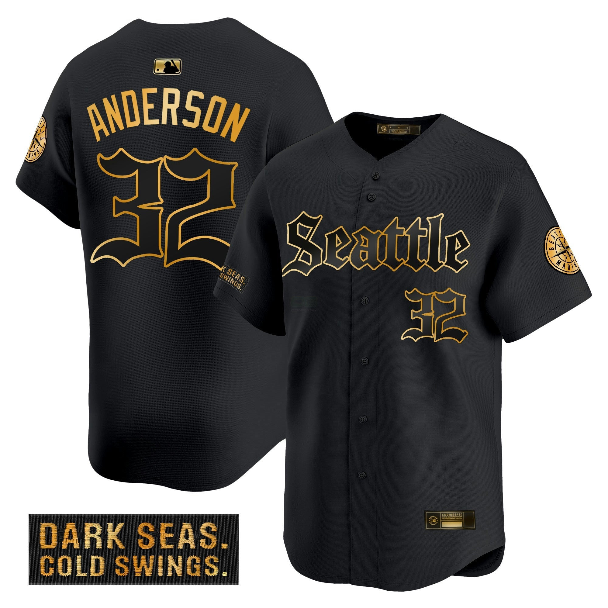 Camisa MLB Deep Sea Gothic Edition’ Dourada Limited Jersey