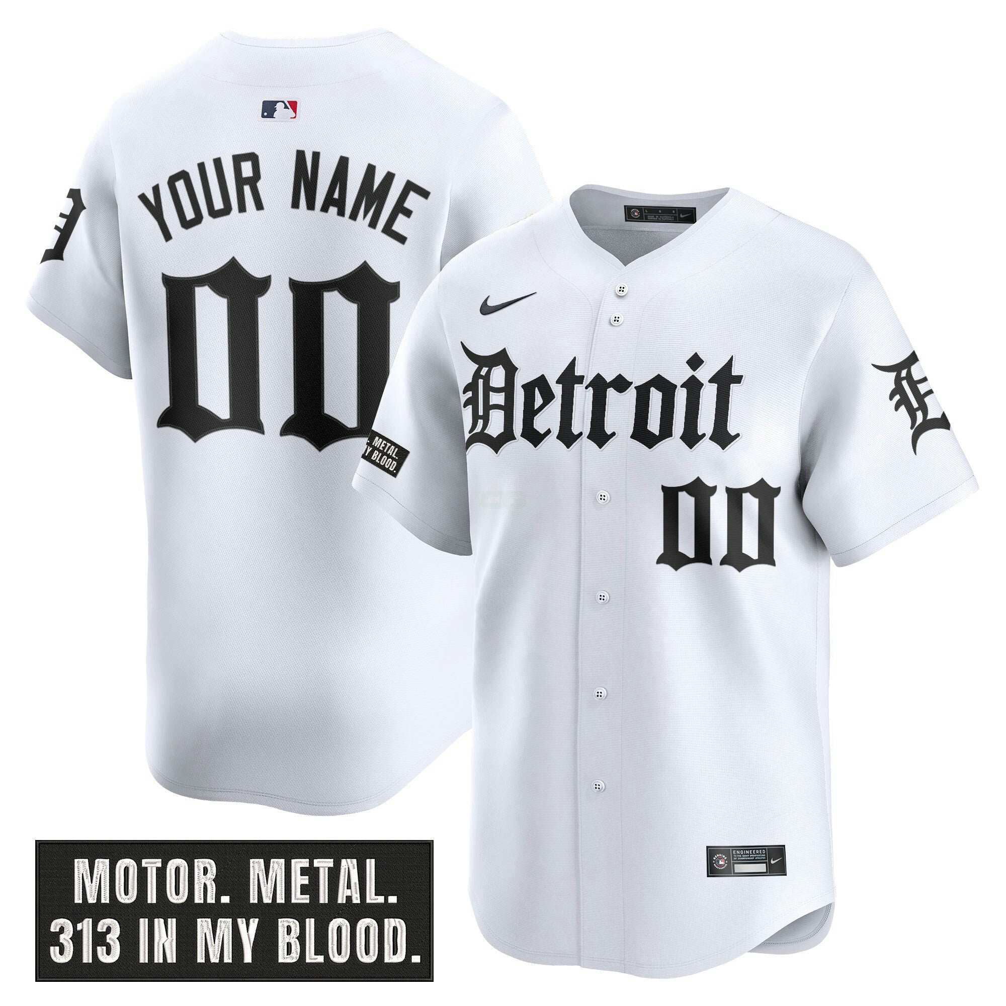 Camisa MLB Detroit ‘Motor Gothic Edition’ Vapor Premier Limited Jersey