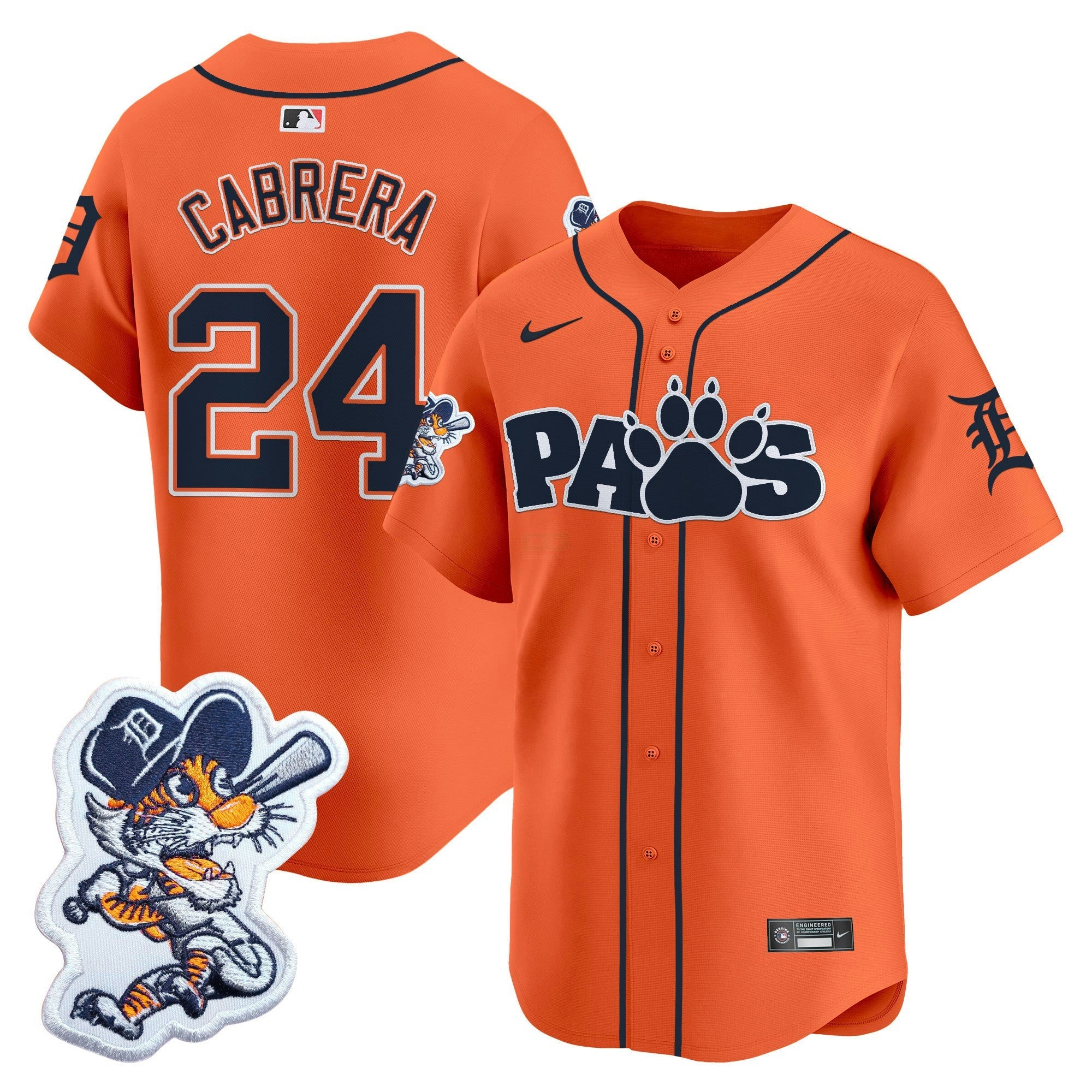 Camisa MLB Detroit Paws Patch Vapor Premier Limited Jersey V2