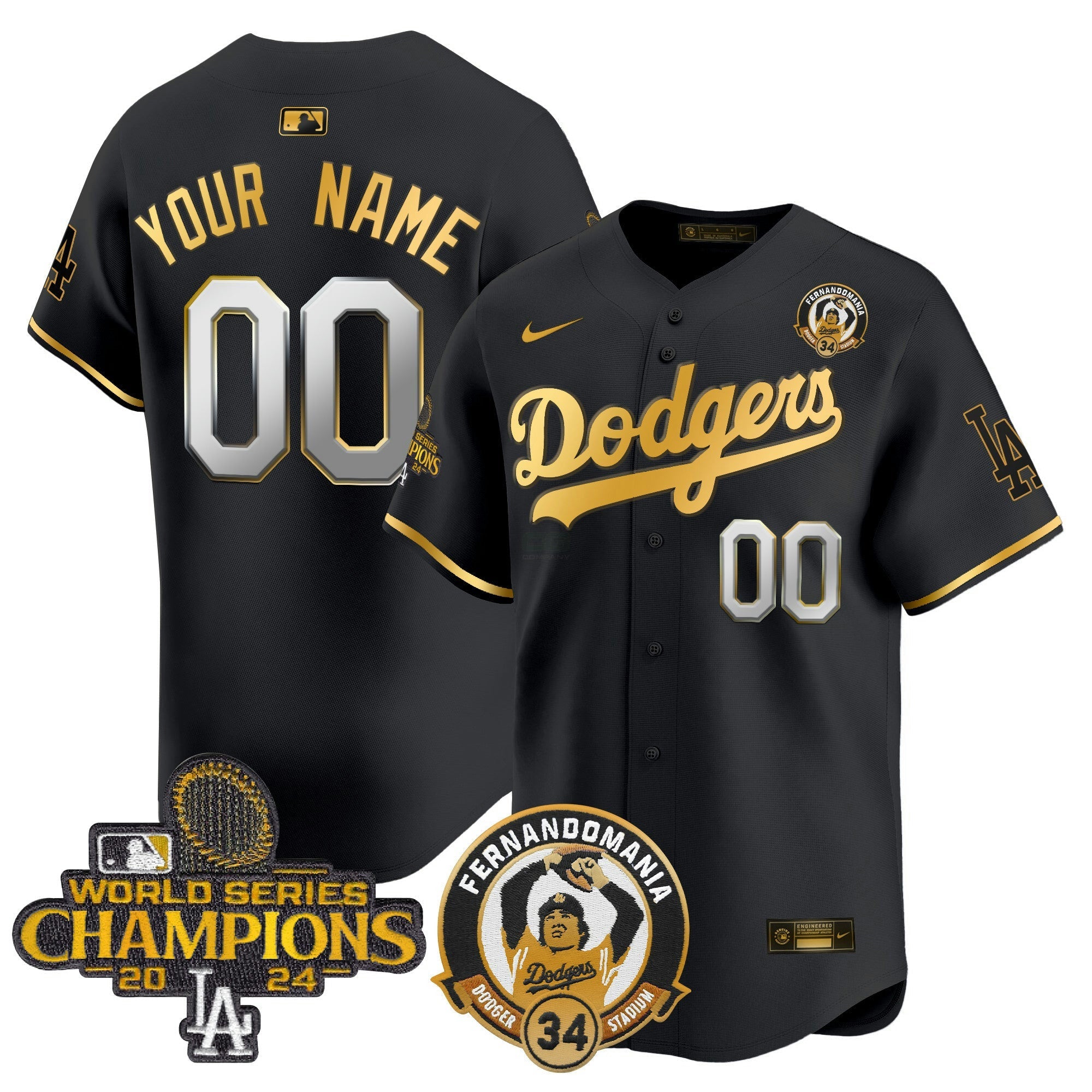 Camisa MLB Fernando & 2024 World Series Champions Patch Vapor Premier Limited Jersey