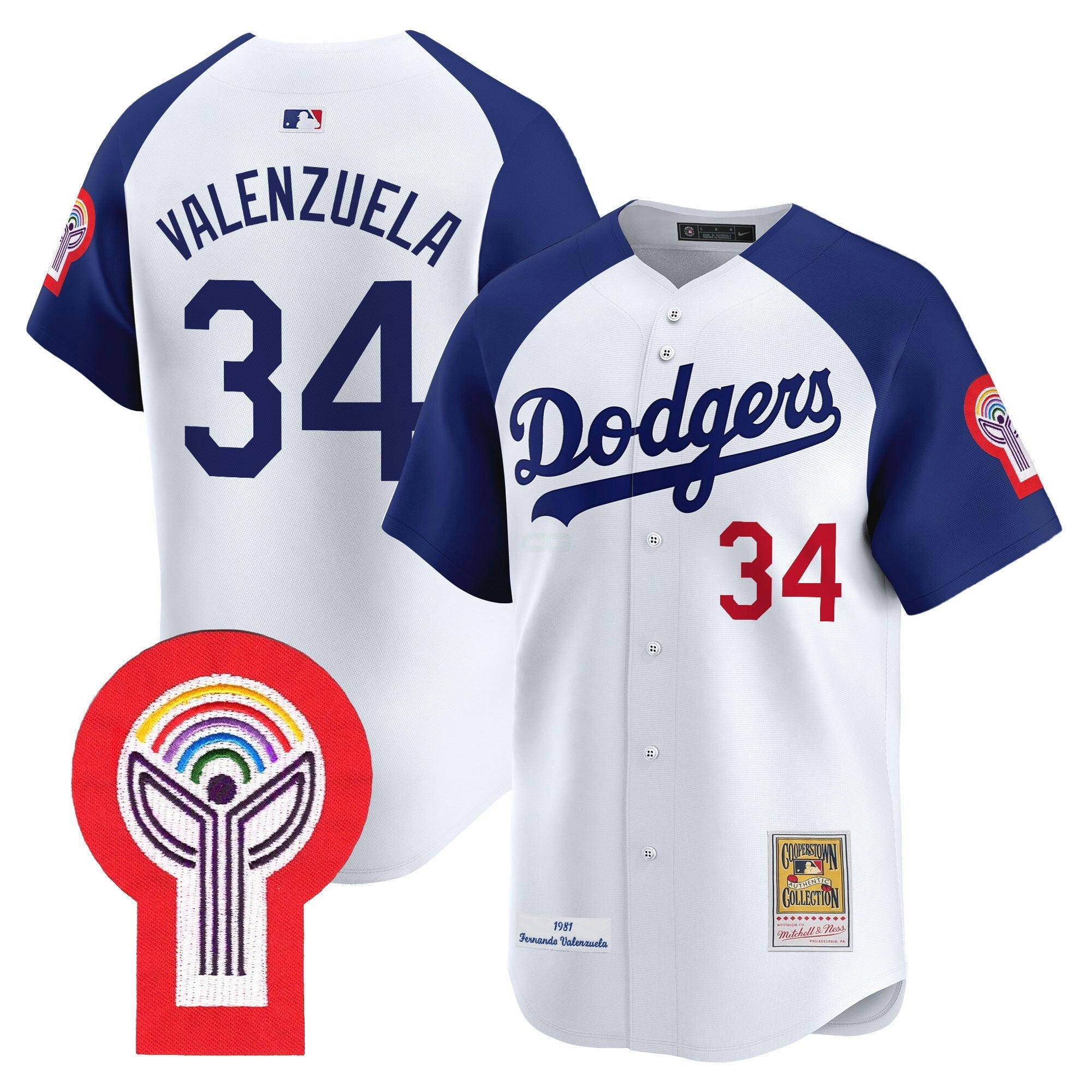 Camisa MLB Fernando Valenzuela 1981 Cooperstown Jersey