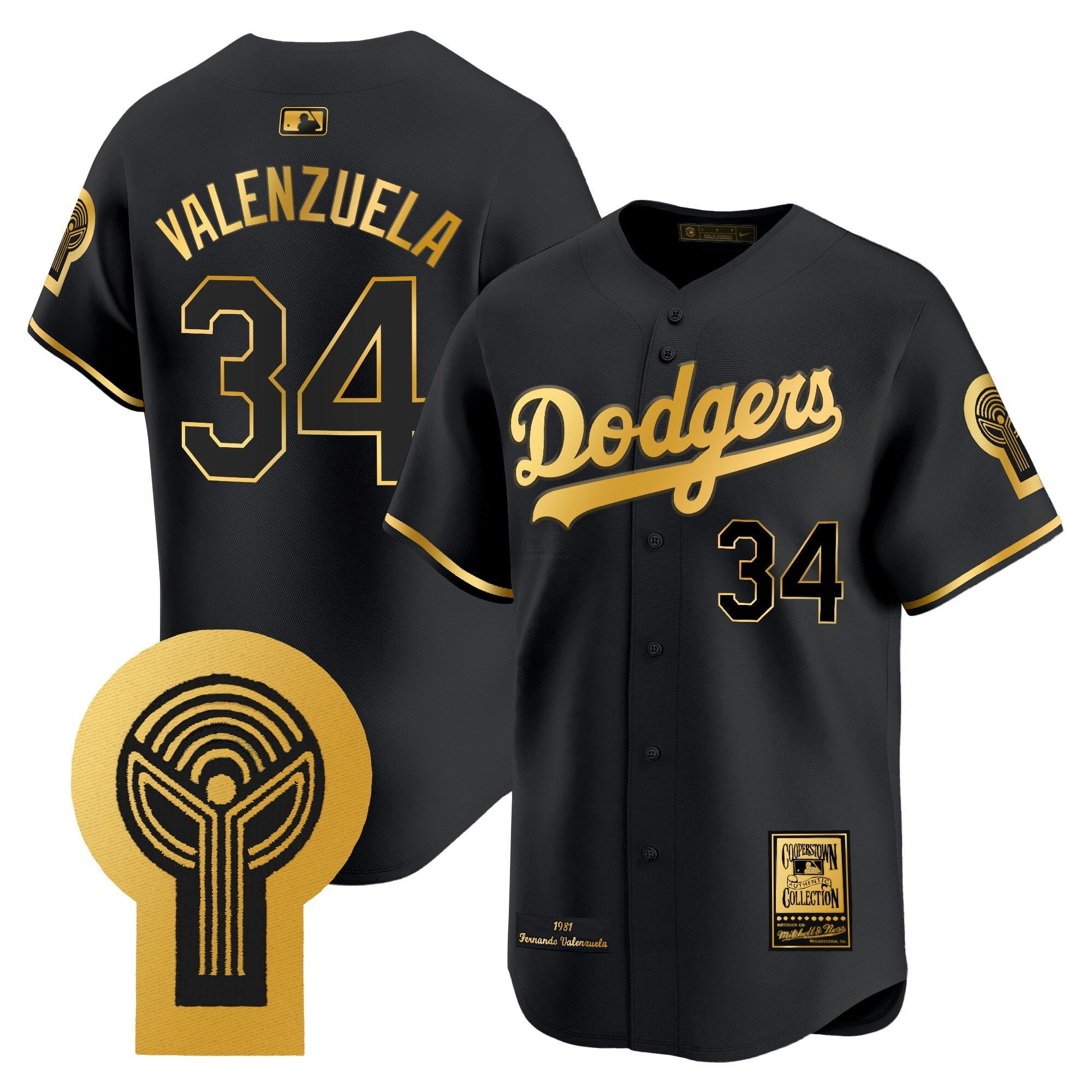Camisa MLB Fernando Valenzuela 1981 Cooperstown Jersey