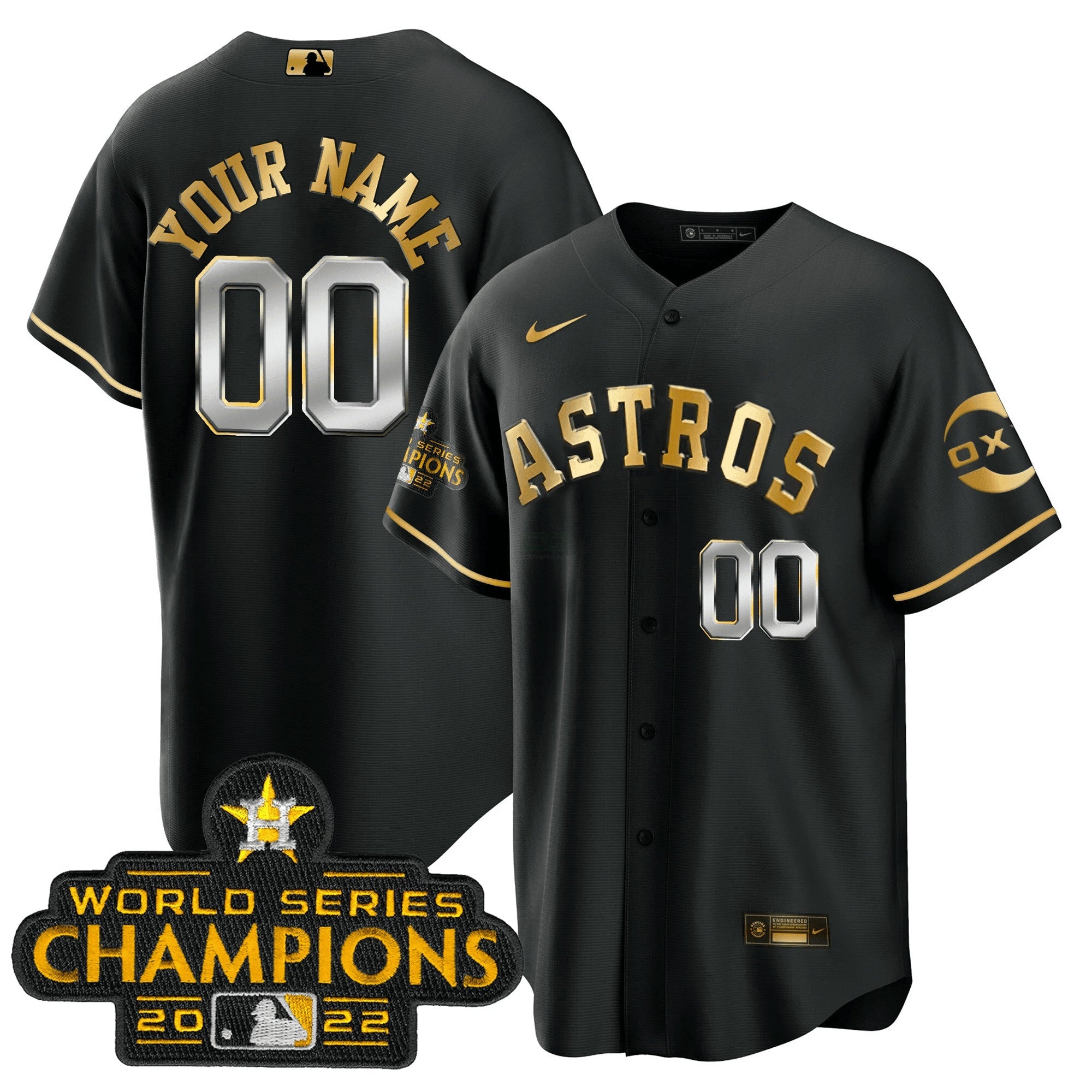 Camisa MLB Houston 2022 Champions Gold Rush Jersey