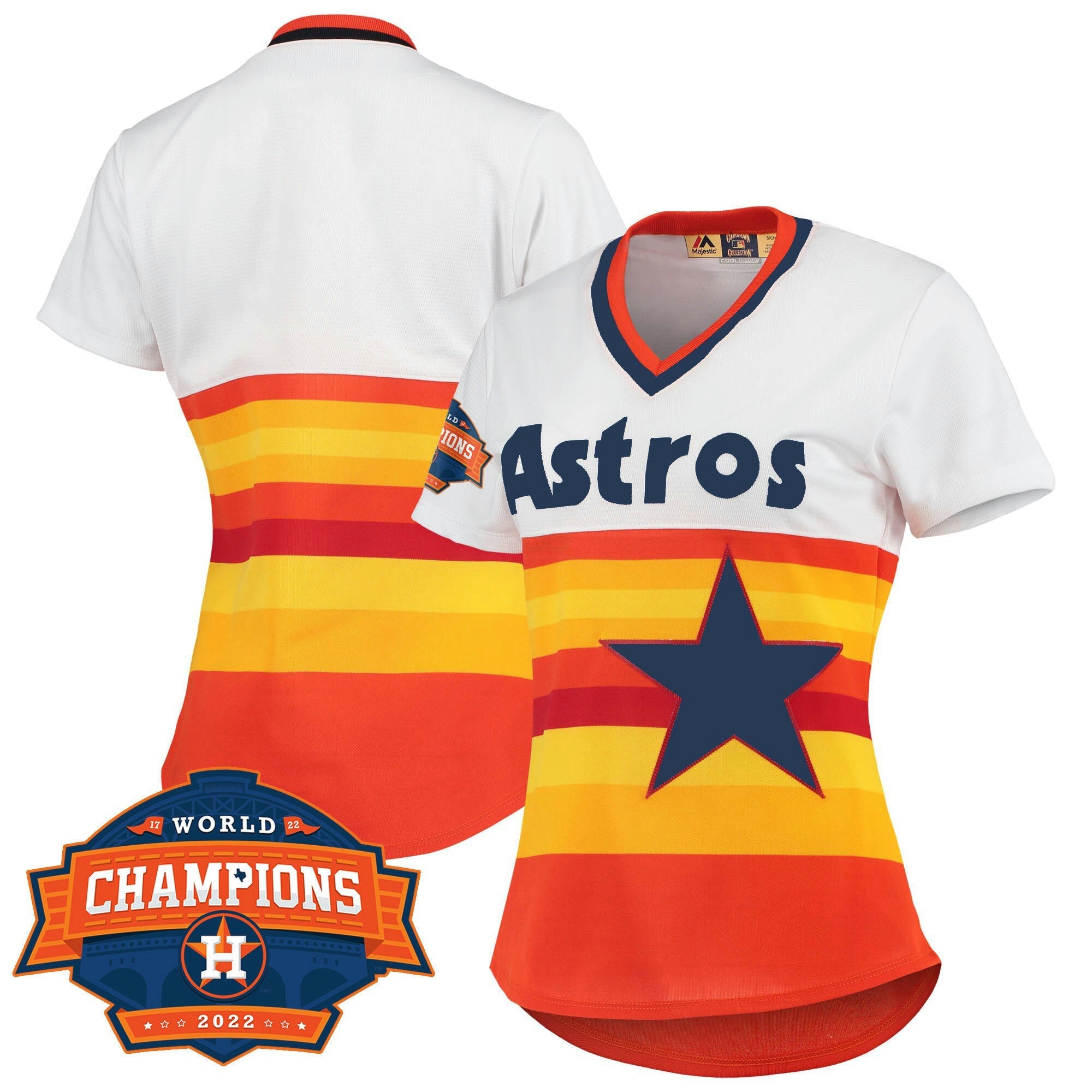 Camisa MLB Houston 2022 Champions Limited Branca Home Cooperstown Collection Player Jersey