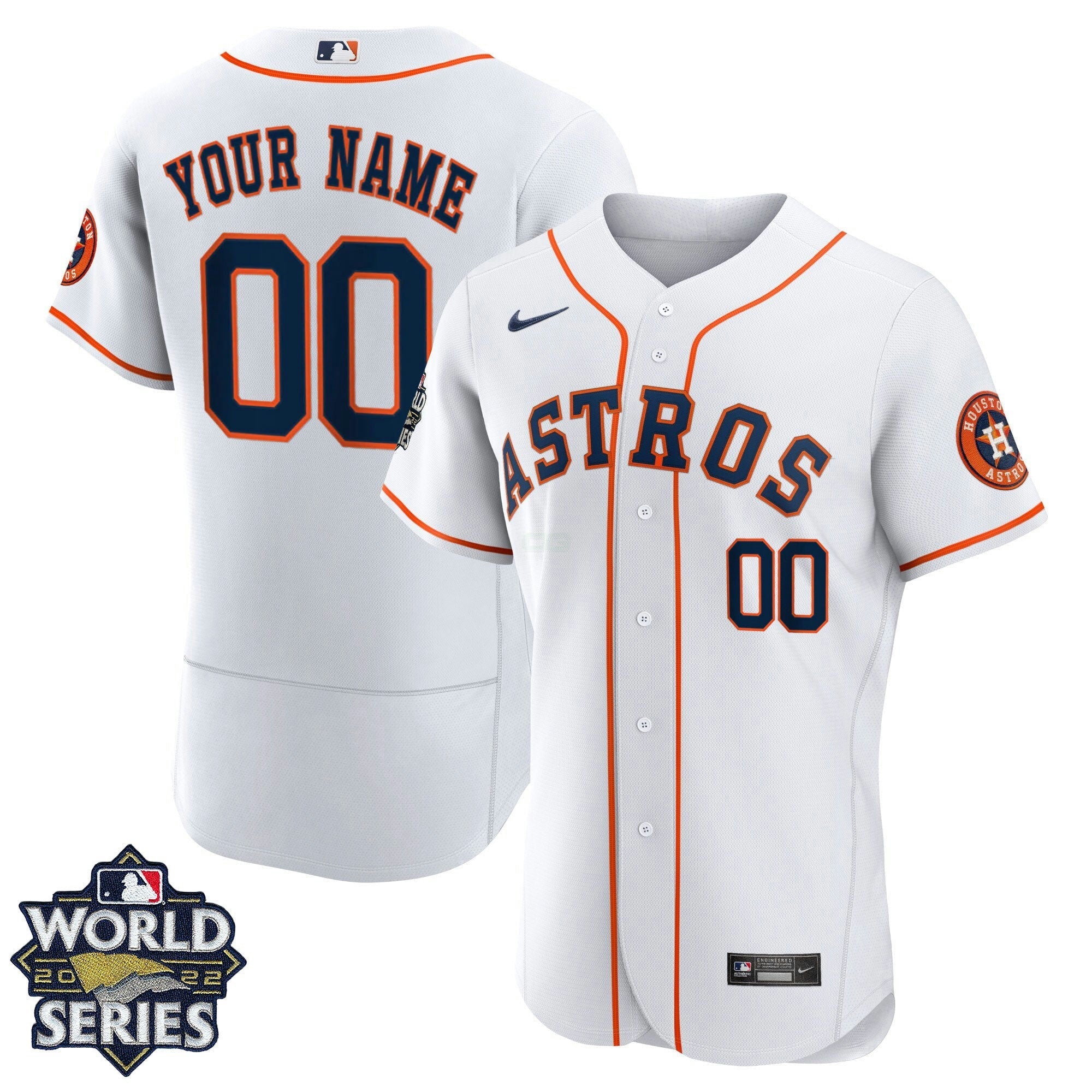 Camisa MLB Houston 2022 World Series Custom Name And Number Jersey