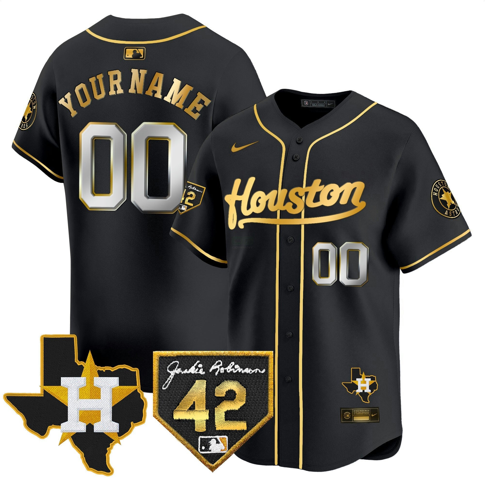 Camisa MLB Houston 2024 Jackie Robinson Patch Vapor Premier Limited Jersey