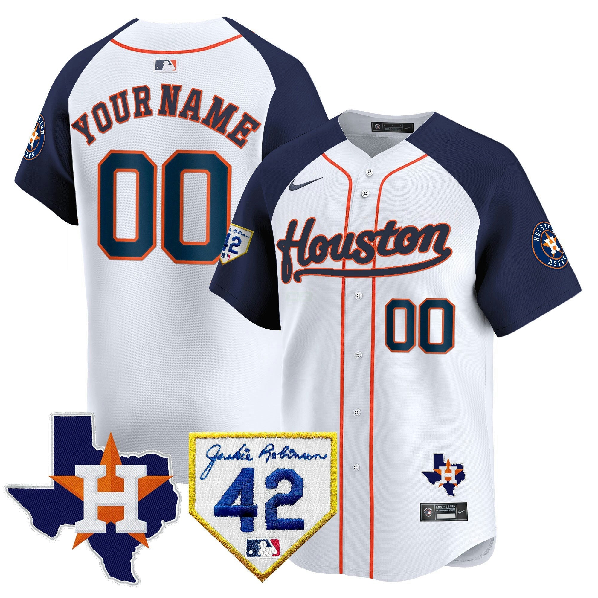Camisa MLB Houston 2024 Jackie Robinson Patch Vapor Premier Limited Jersey