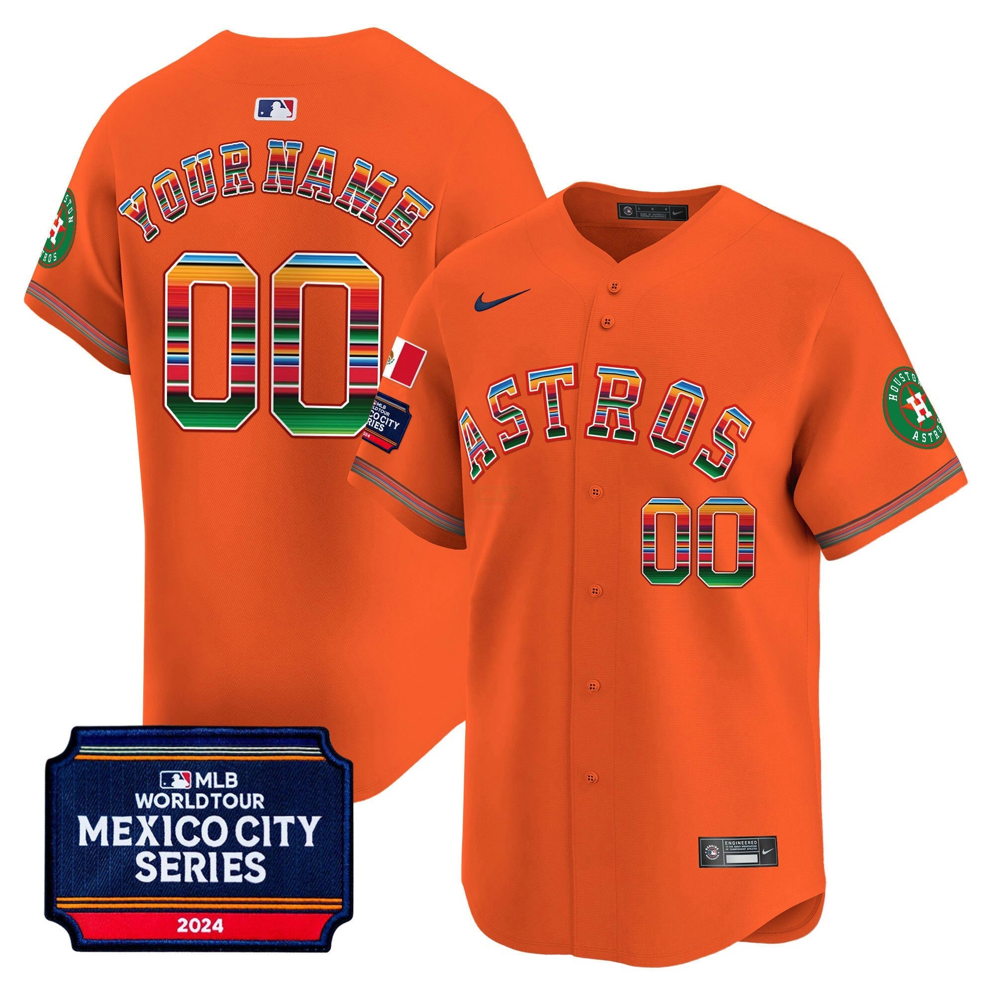 Camisa MLB Houston 2024 Mexico City Series Patch Vapor Premier Limited Jersey