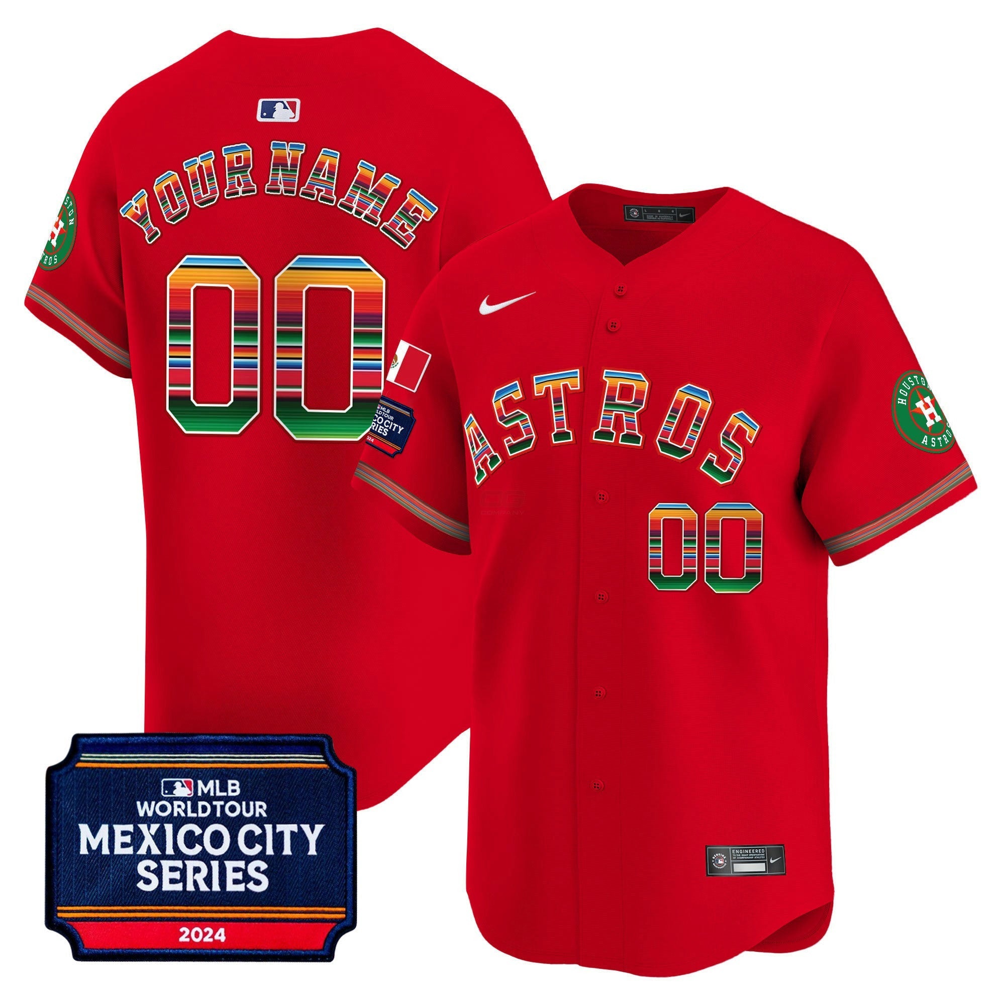 Camisa MLB Houston 2024 Mexico City Series Patch Vapor Premier Limited Jersey