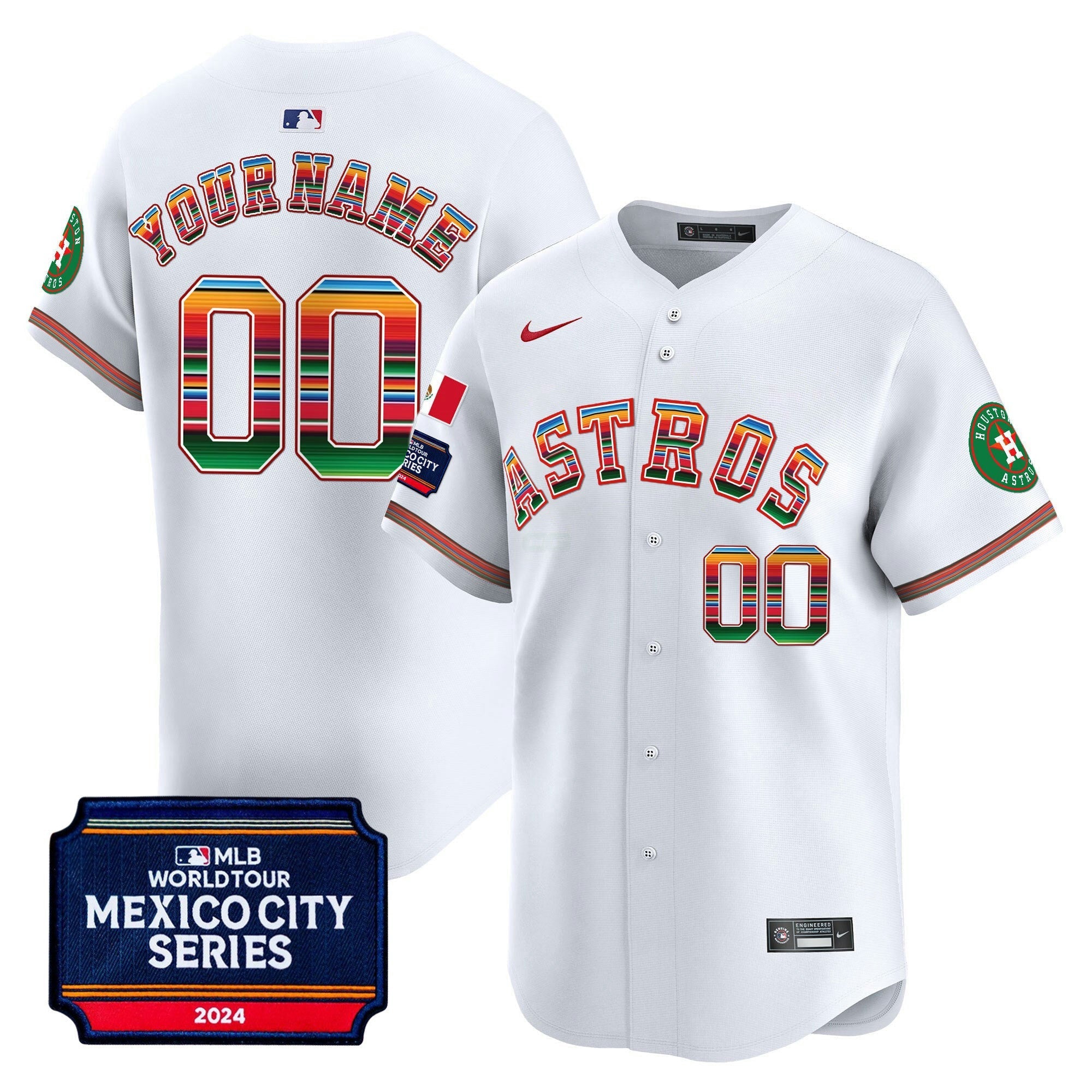 Camisa MLB Houston 2024 Mexico City Series Patch Vapor Premier Limited Jersey