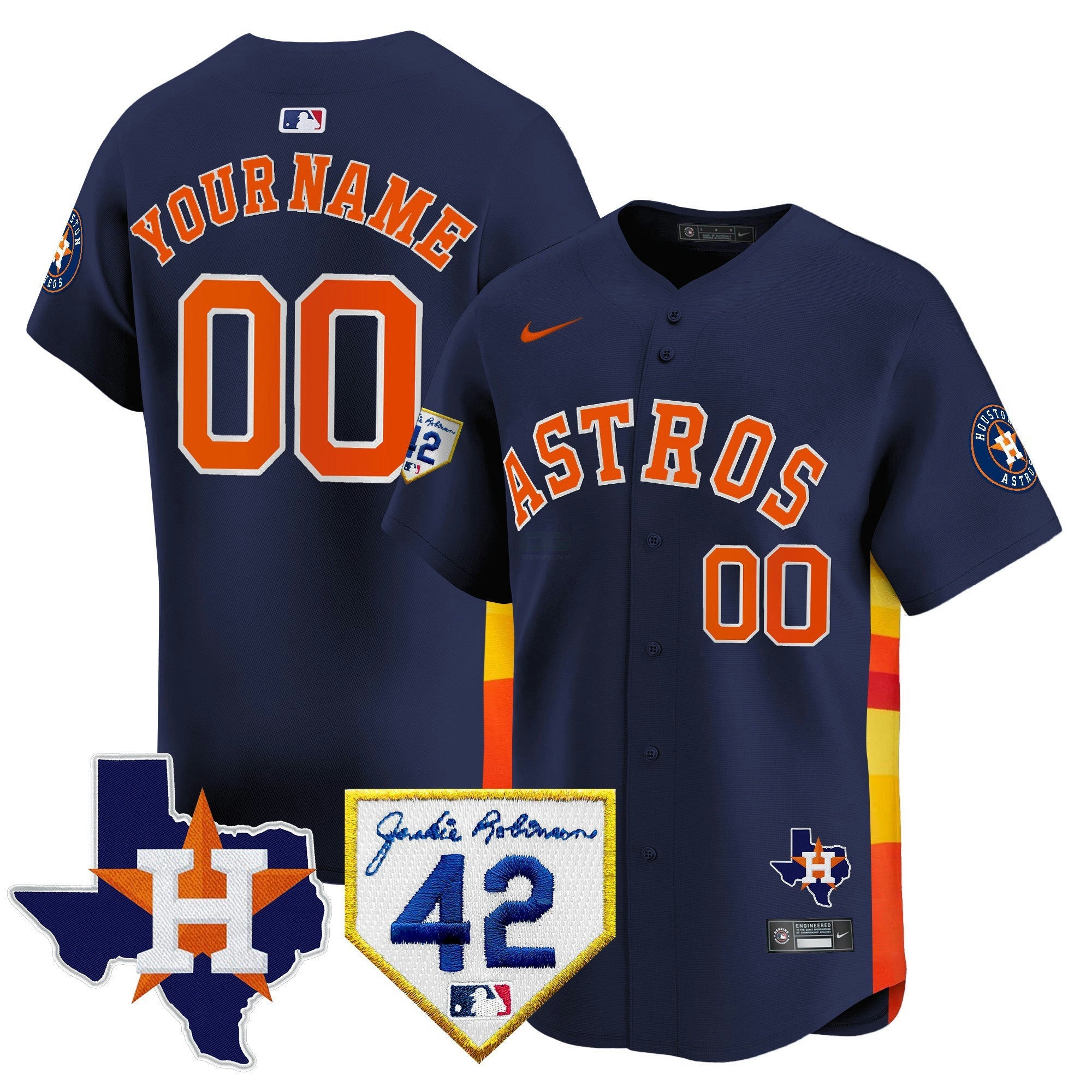 Camisa MLB Houston 2024 Robinson & Texas Patch Vapor Premier Limited Jersey