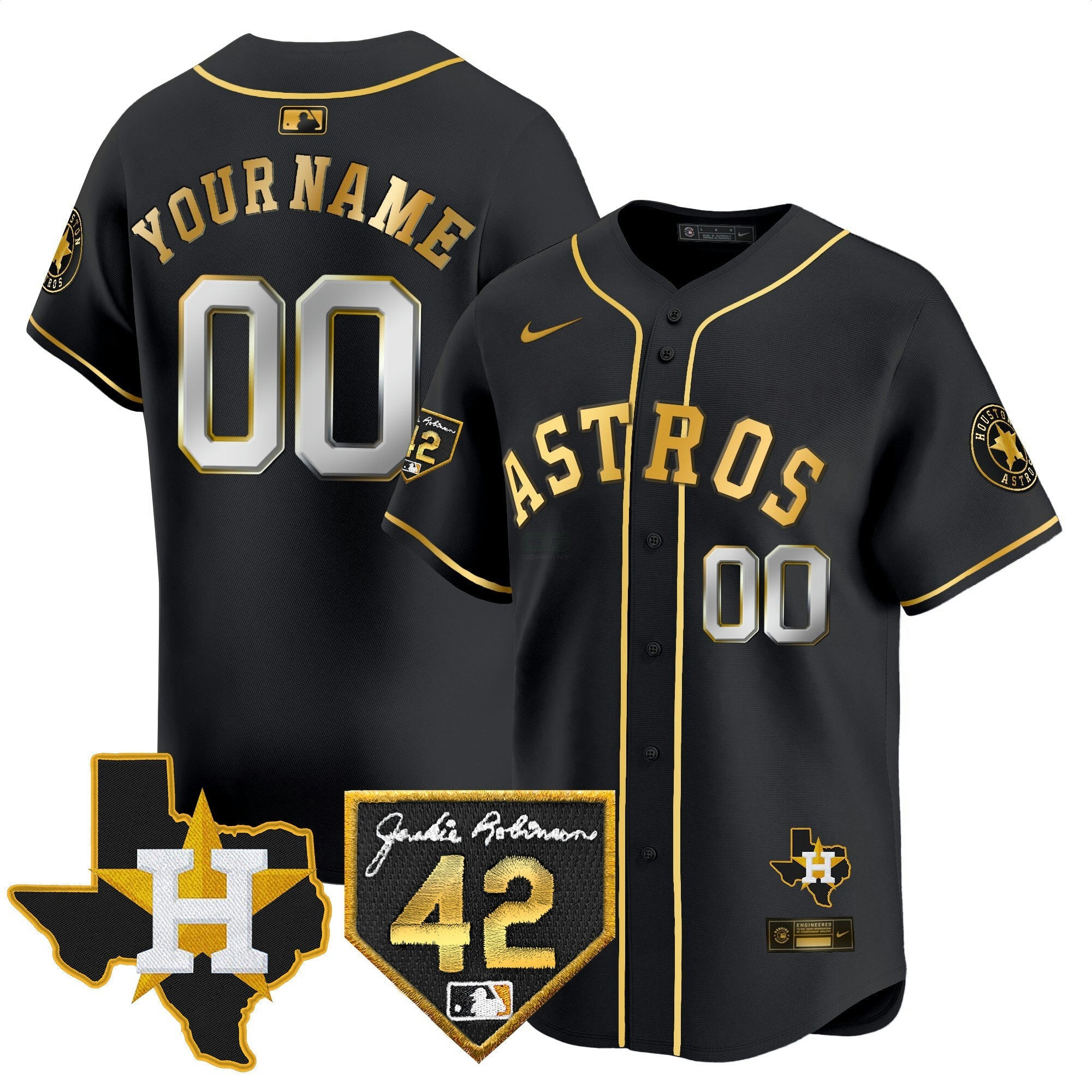 Camisa MLB Houston 2024 Robinson & Texas Patch Vapor Premier Limited Jersey