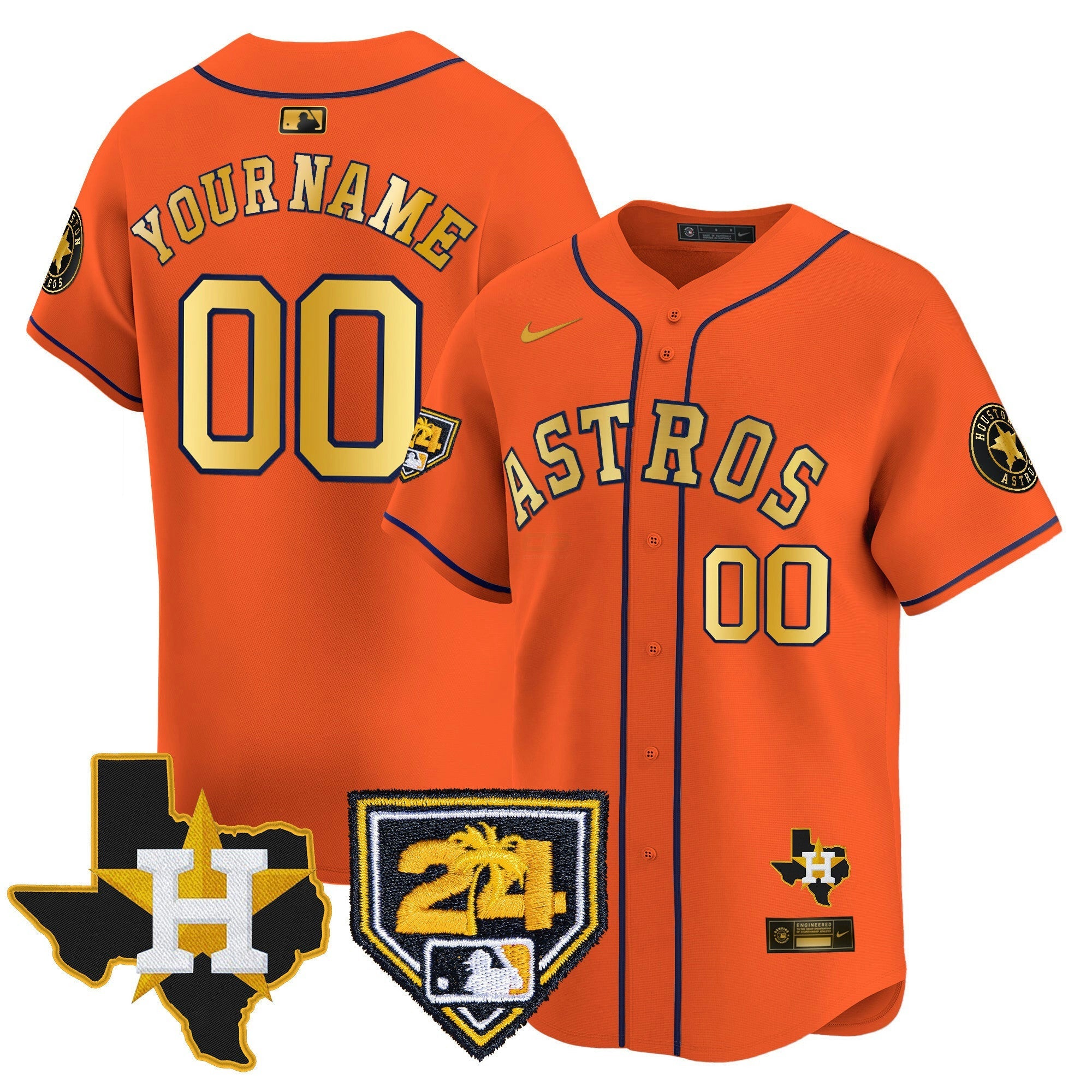 Camisa MLB Houston 2024 Spring Training & Texas Patch Vapor Premier Limited Jersey