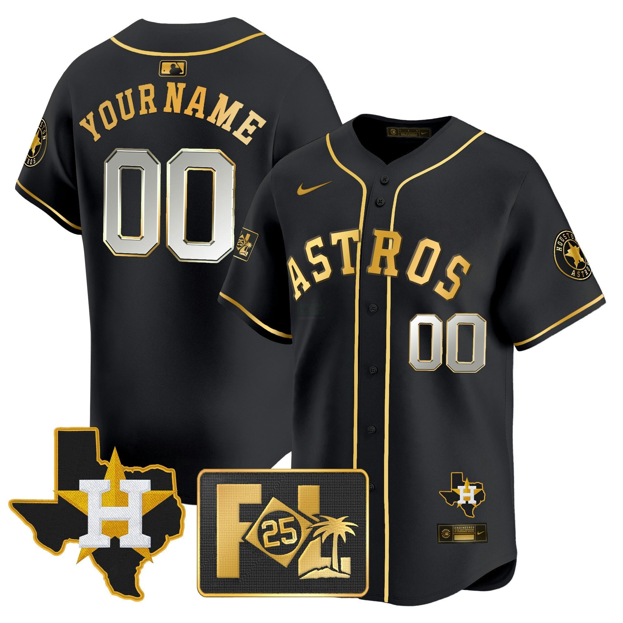 Camisa MLB Houston 2025 Spring Training & Texas Patch Vapor Premier Limited Jersey