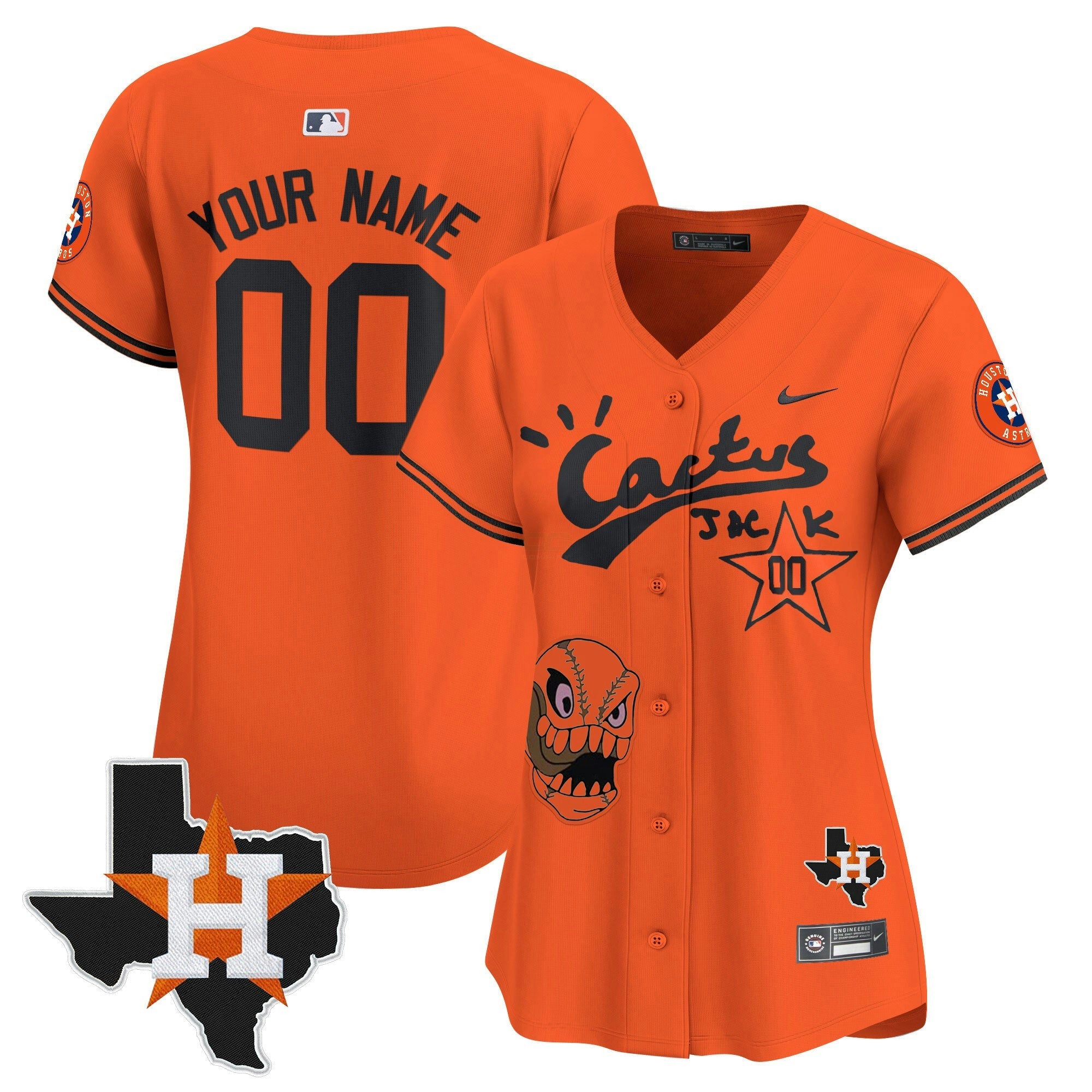 Camisa MLB Houston Cactus Jack Patch Vapor Premier Limited Jersey