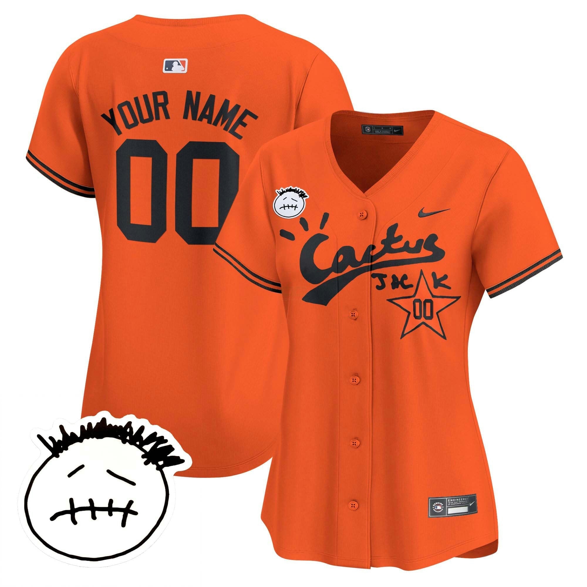 Camisa MLB Houston Cactus Jack Patch Vapor Premier Limited Jersey V4 – Stitched