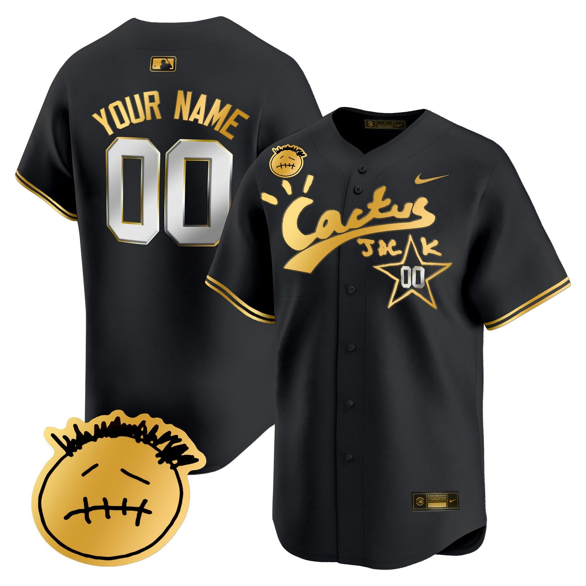 Camisa MLB Houston Cactus Jack Patch Vapor Premier Limited Jersey V5 – Stitched