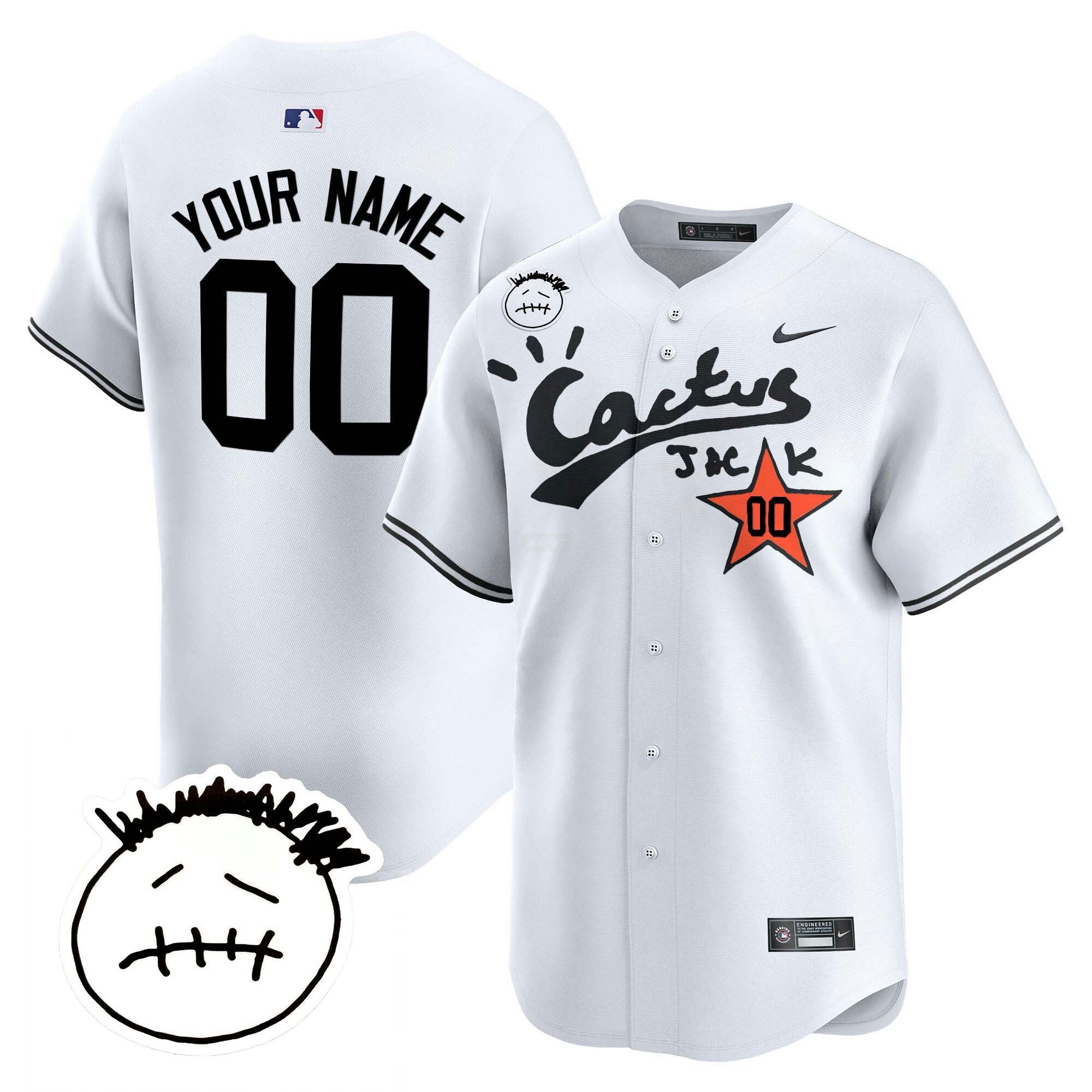 Camisa MLB Houston Cactus Jack Patch Vapor Premier Limited Jersey V5 – Stitched