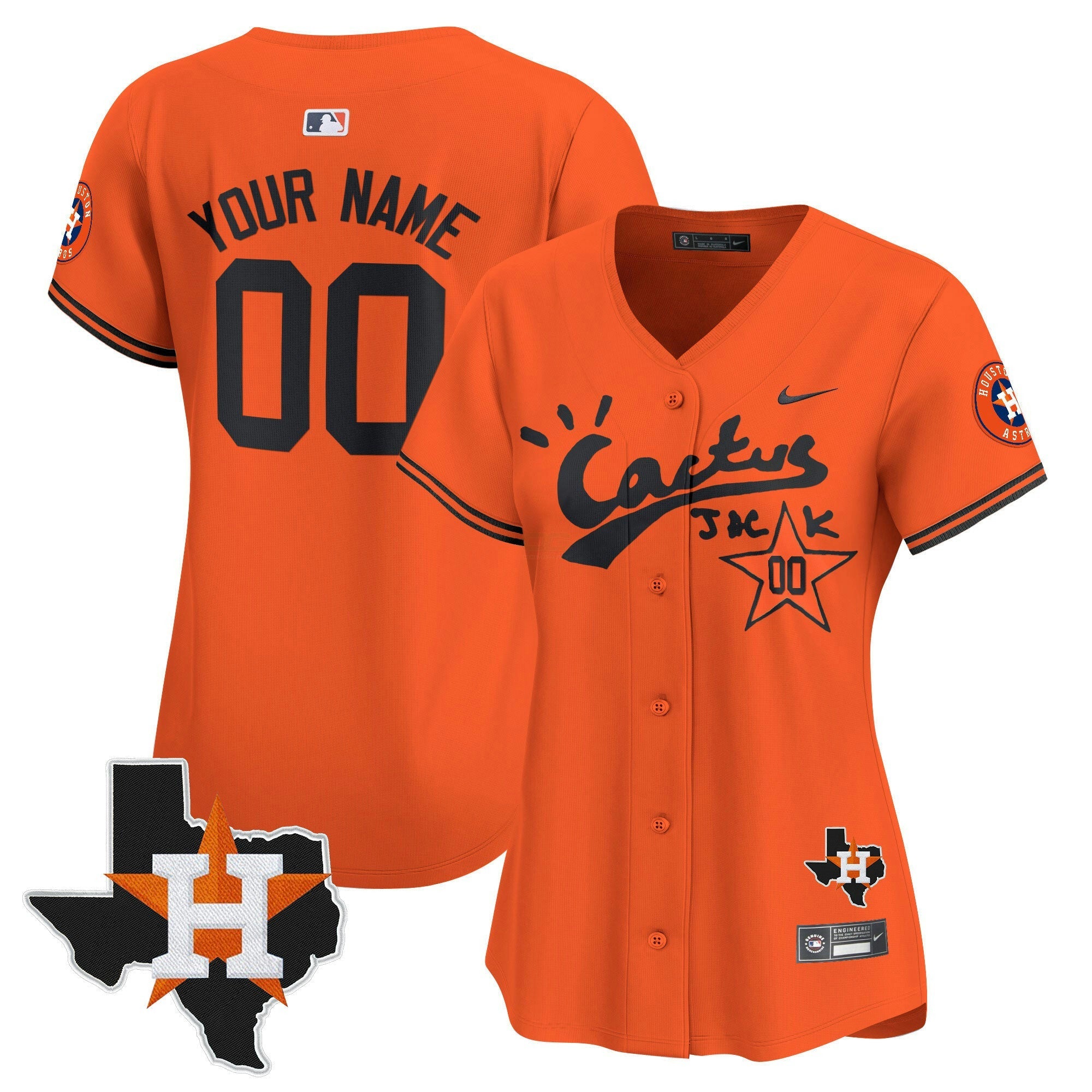 Camisa MLB Houston Cactus Jack Patch Vapor Premier Limited Jersey V7 – Stitched