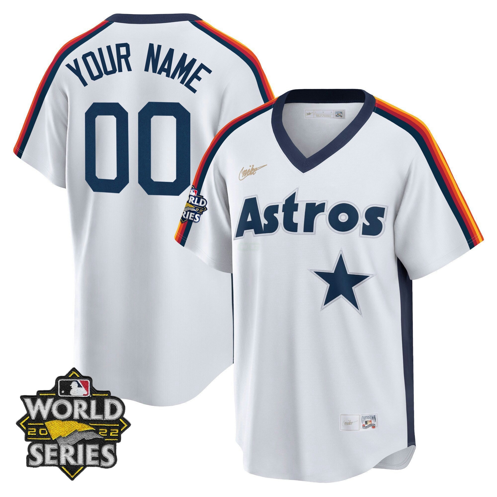 Camisa MLB Houston Home Cooperstown 2022 World Series Custom Name and Number Player Jersey - Home Cooperstown