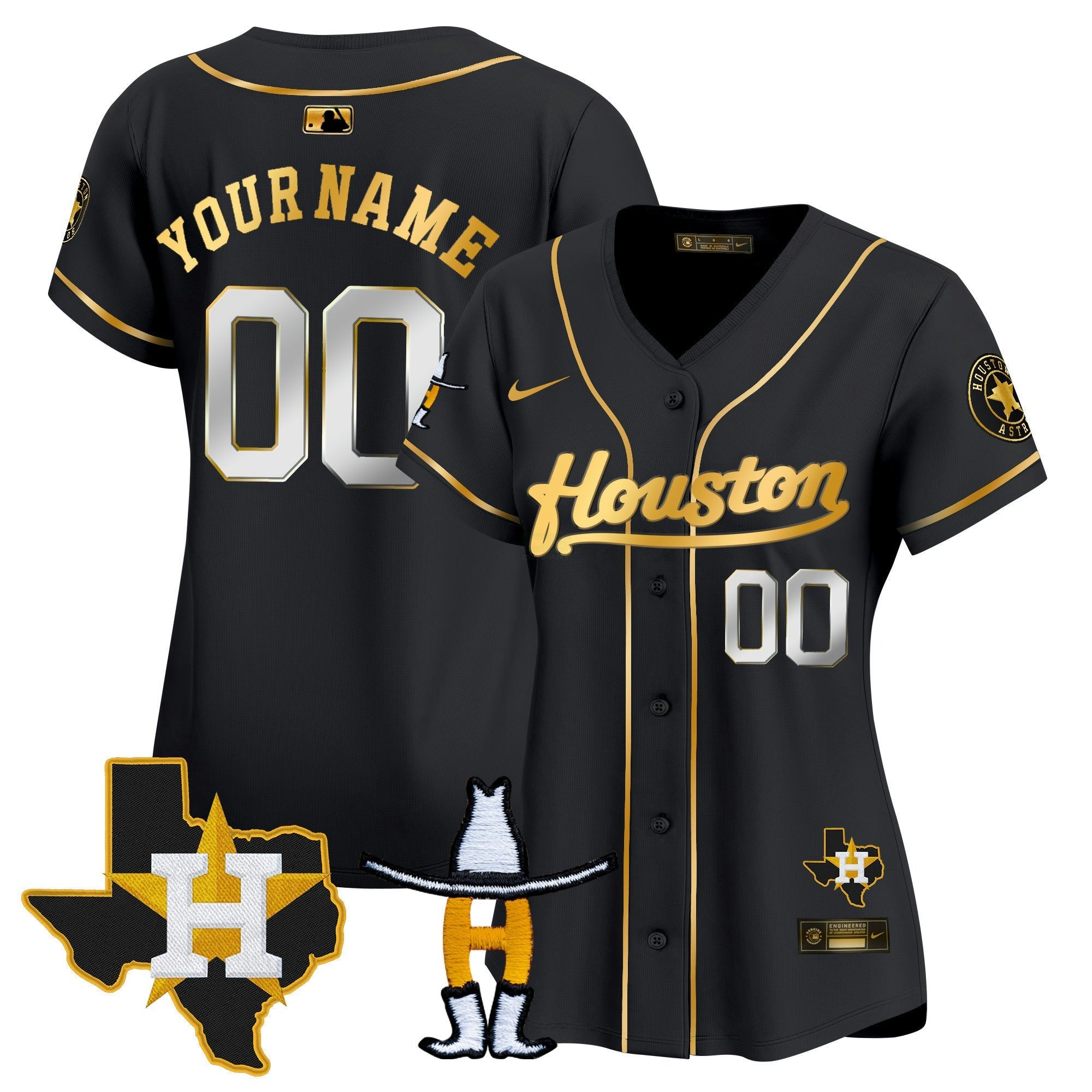 Camisa MLB Houston Houston Rodeo Patch Vapor Premier Elite Jersey