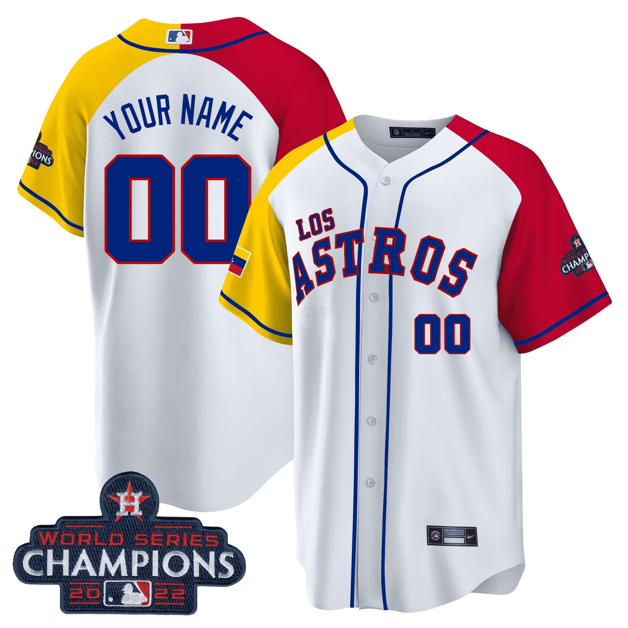 Camisa MLB Houston “Los ” Hispanic Heritage Champions Patch Jersey