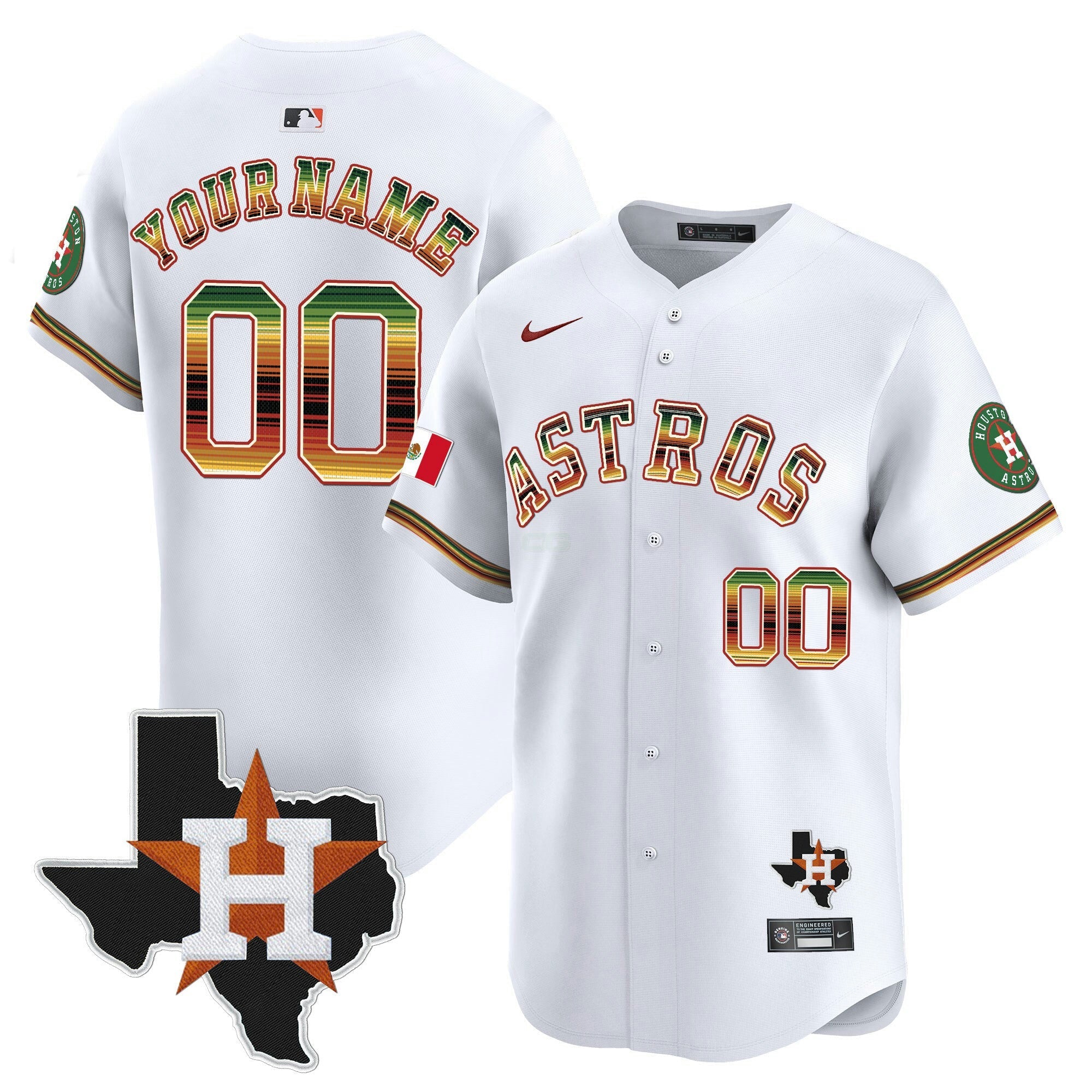 Camisa MLB Houston Mexico Traditional Style Vapor Premier Limited Jersey