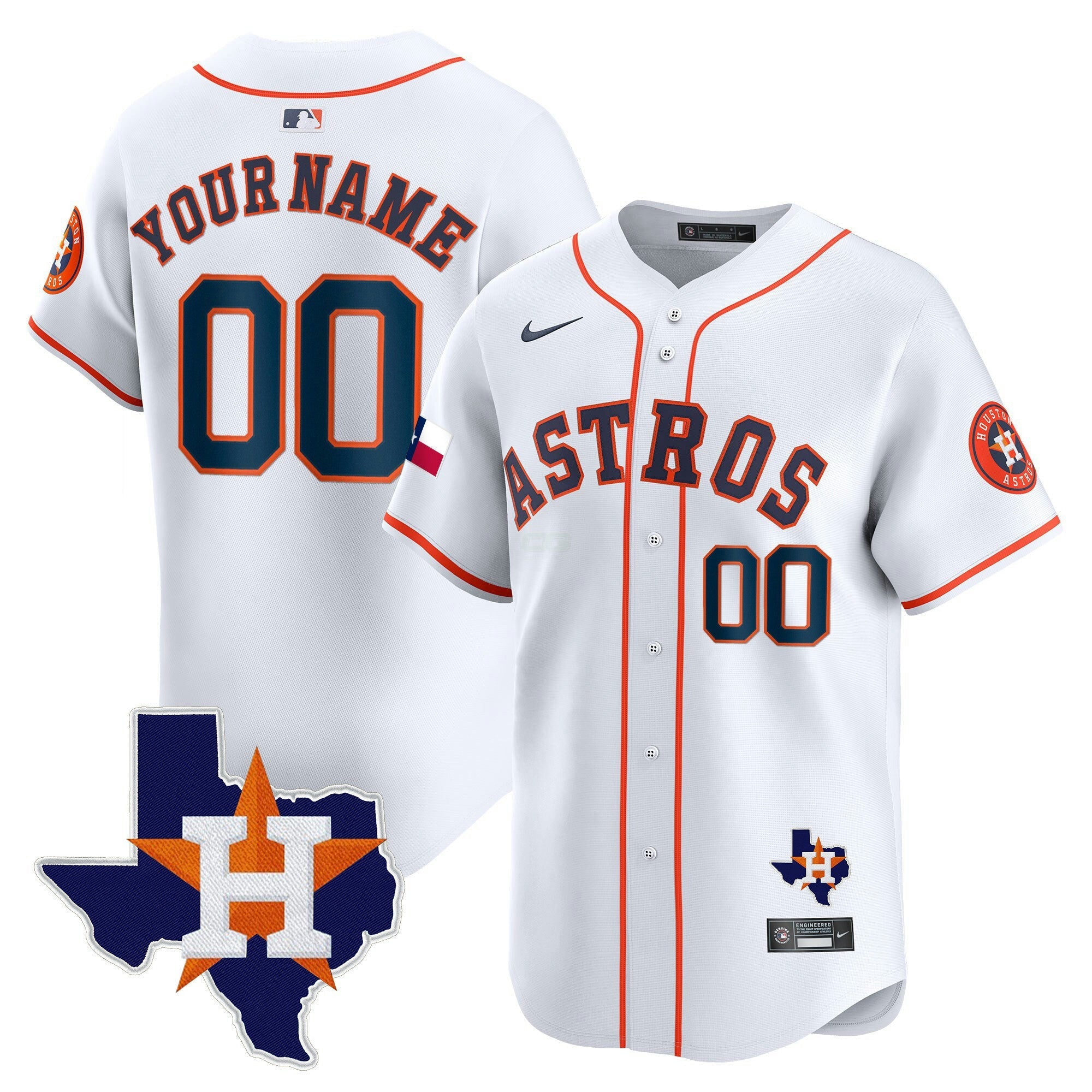 Camisa MLB Houston Texas Patch Vapor Premier Limited Jersey