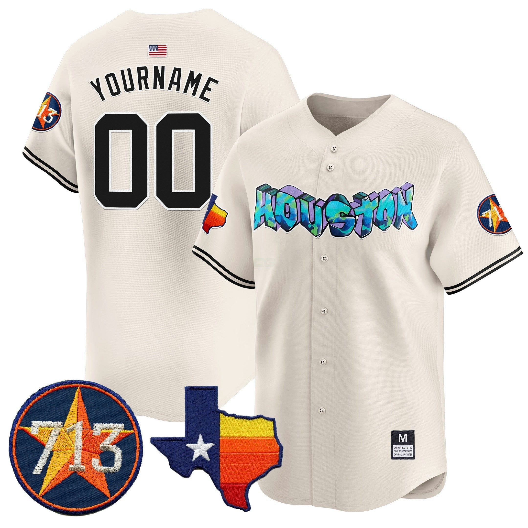 Camisa MLB Houston Vapor Premier Limited Jersey V2 - Creme