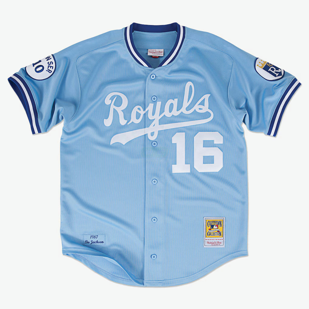 Camisa MLB Light Blue Kansas City 1987 Jersey
