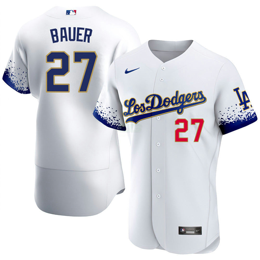 Camisa MLB Los Angeles City Connect Branca Dourada Jersey