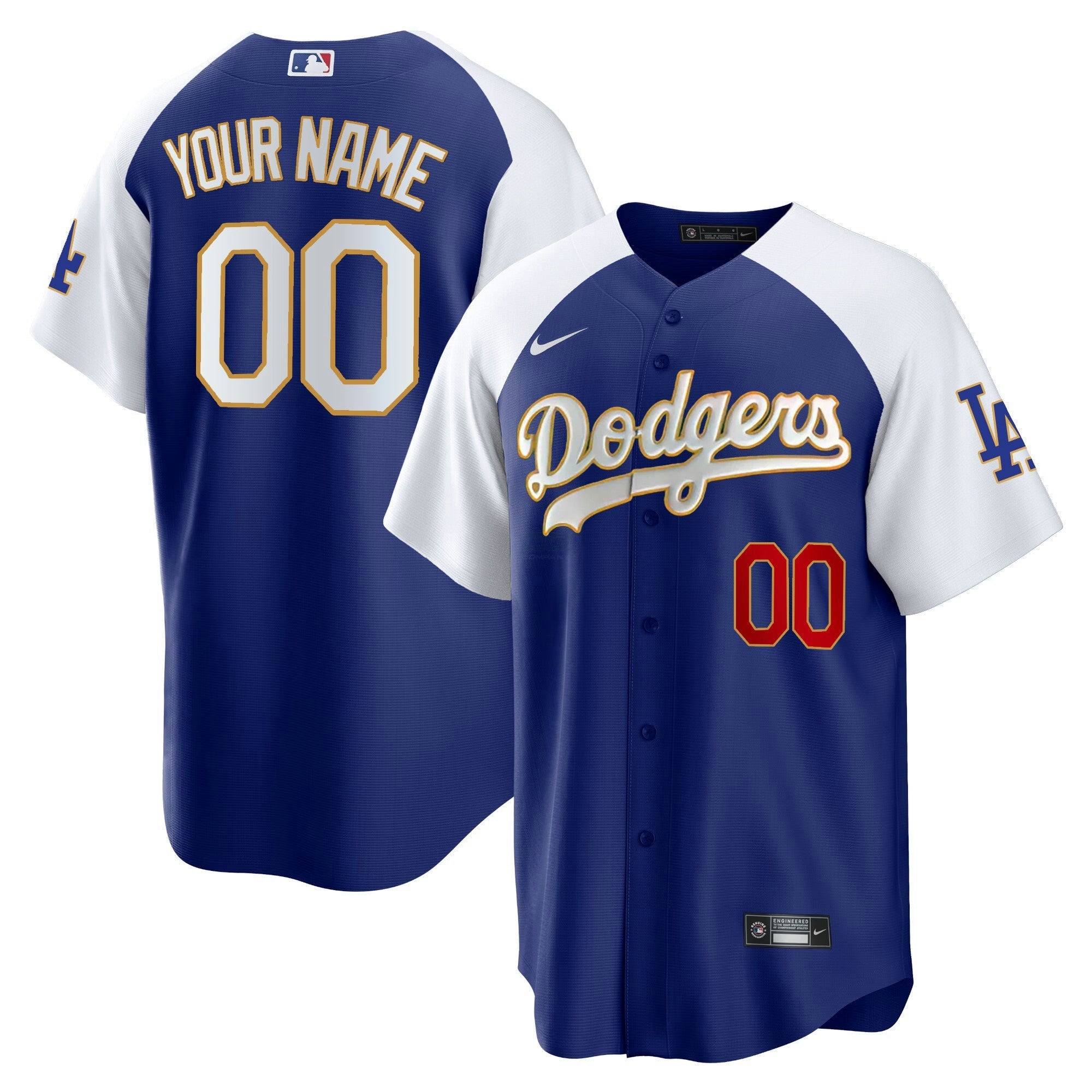 Camisa MLB Los Angeles Gold Trim Cool Base Jersey