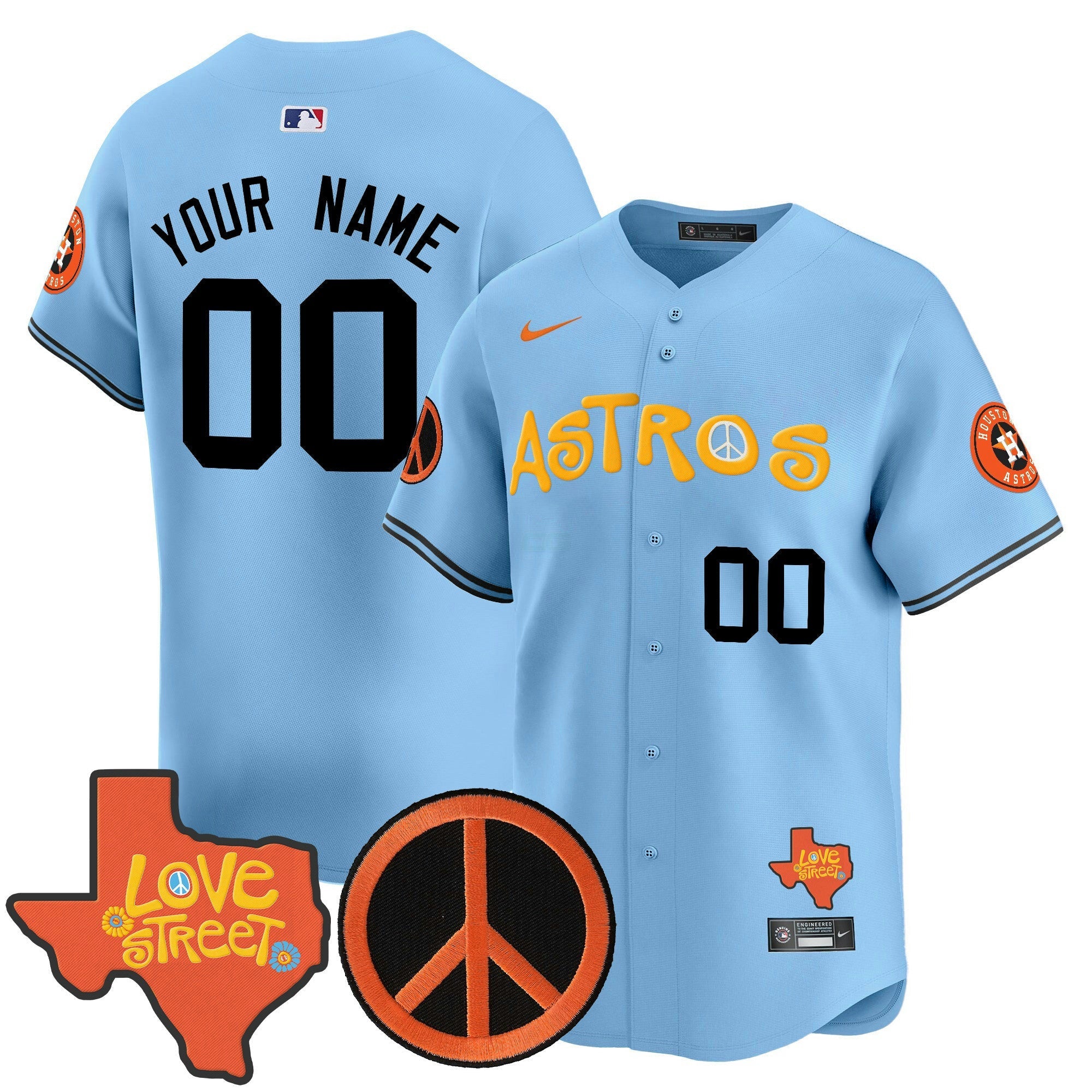 Camisa MLB Love Street & Peace Sign Patch Vapor Premier Limited Jersey