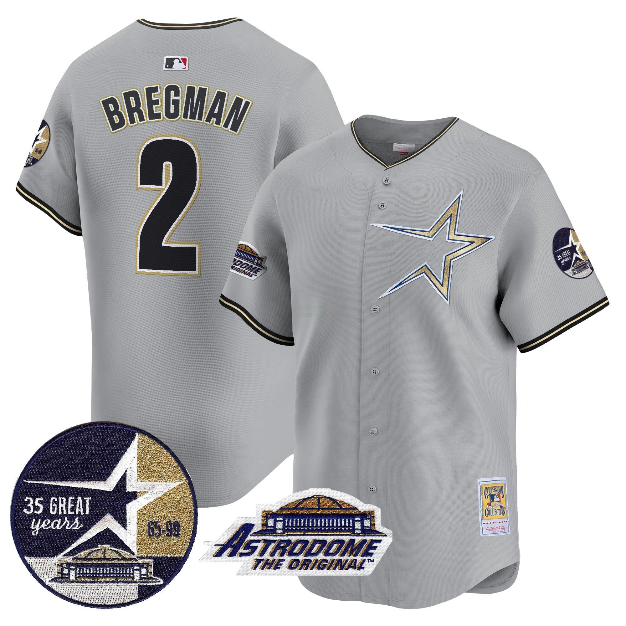 Camisa MLB Men’s 1999 Throwback 35th & Astrodome Patch Vapor Premier Limited Jersey