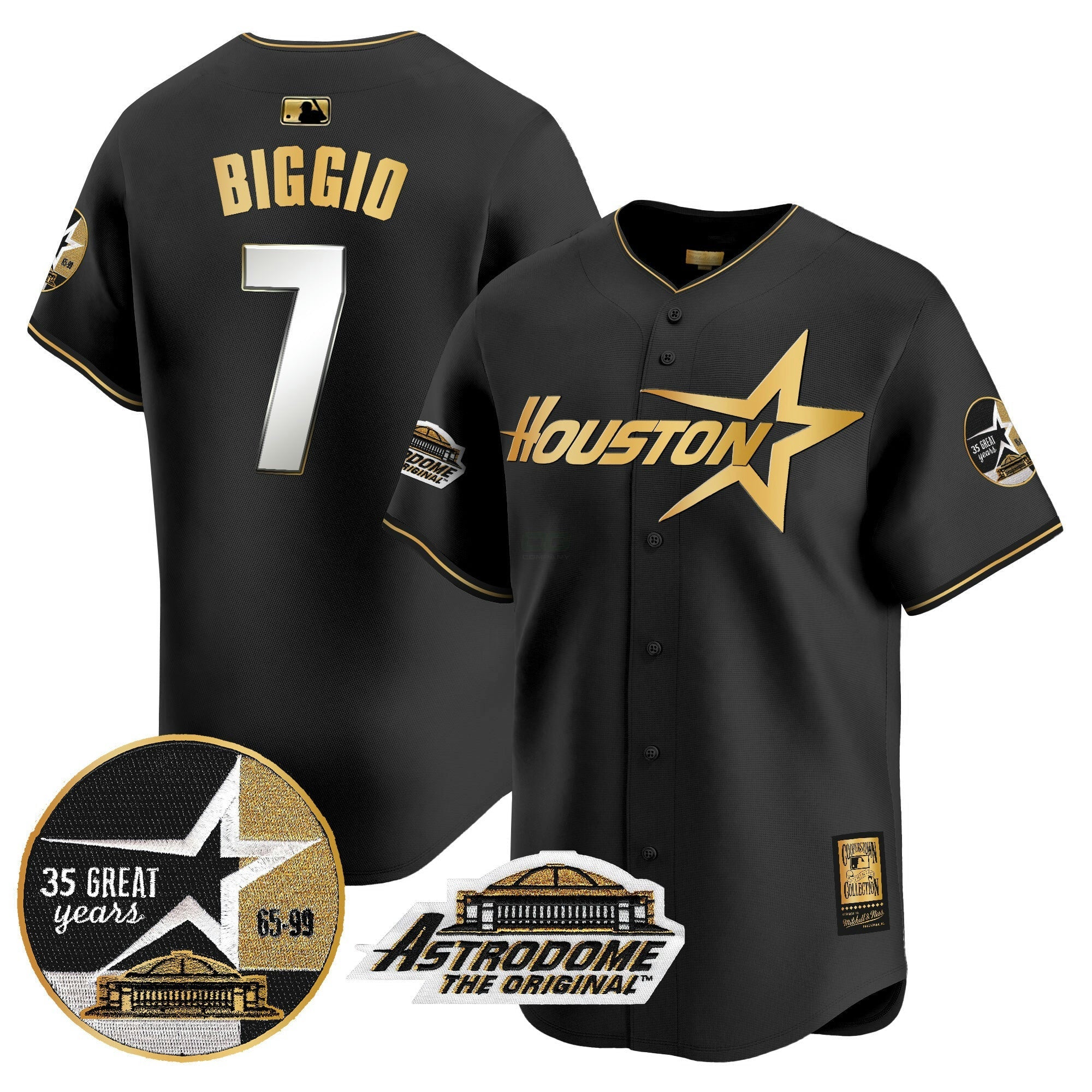 Camisa MLB Men’s 1999 Throwback 35th & Astrodome Patch Vapor Premier Limited Jersey V2
