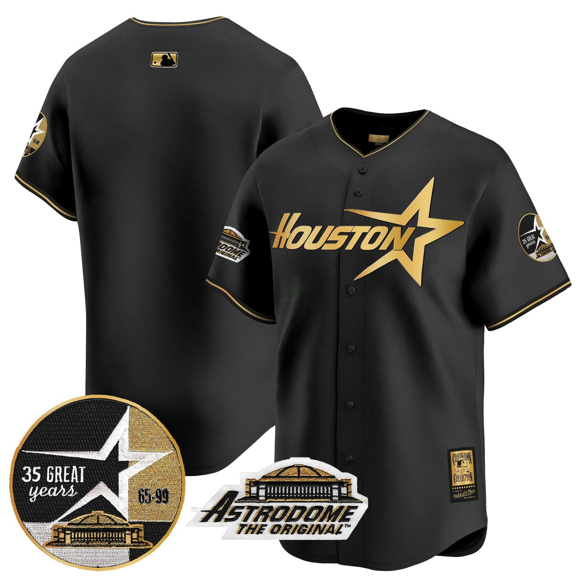 Camisa MLB Men’s 1999 Throwback 35th & Astrodome Patch Vapor Premier Limited Jersey V2