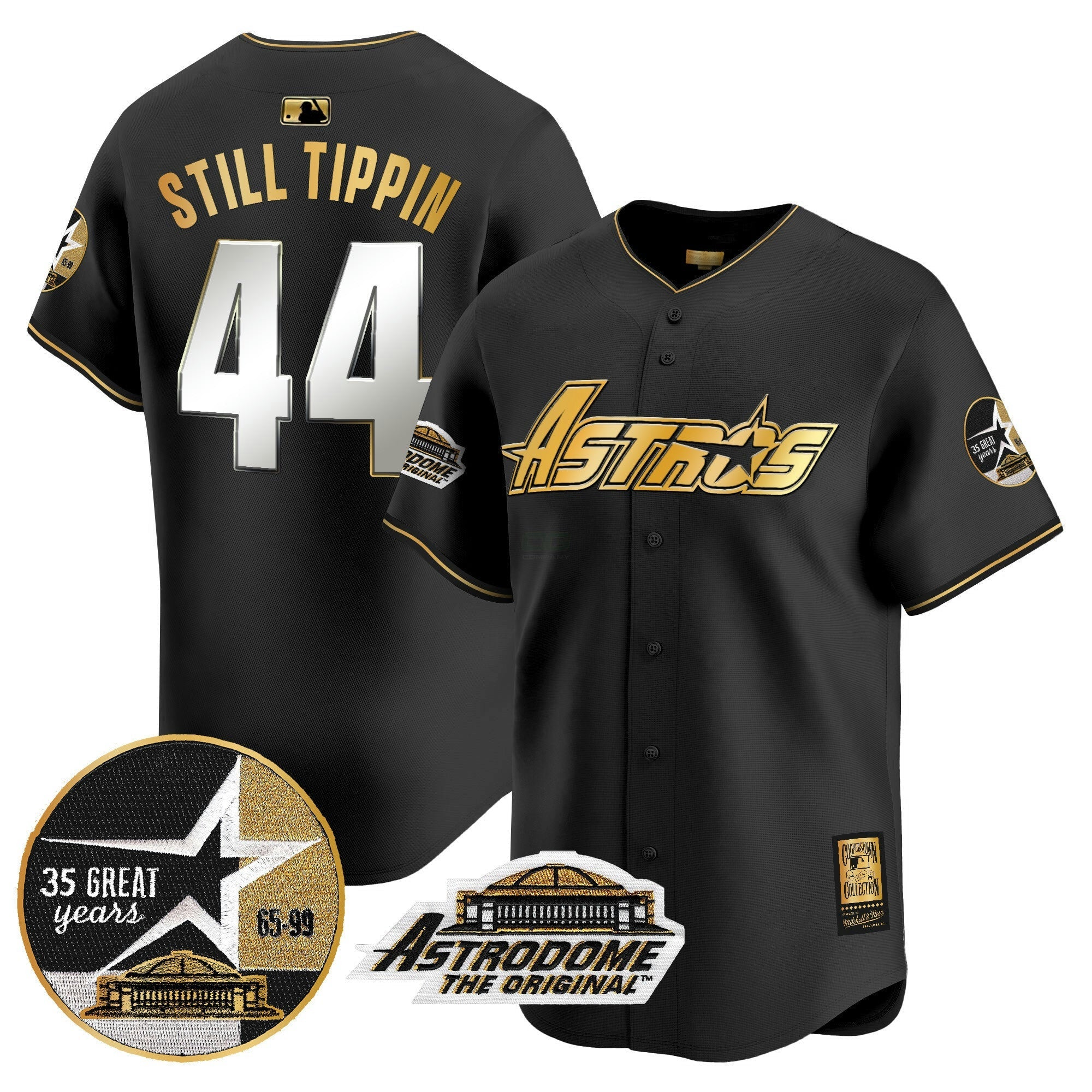 Camisa MLB Men’s 1999 Throwback 35th & Astrodome Patch Vapor Premier Limited Jersey V3