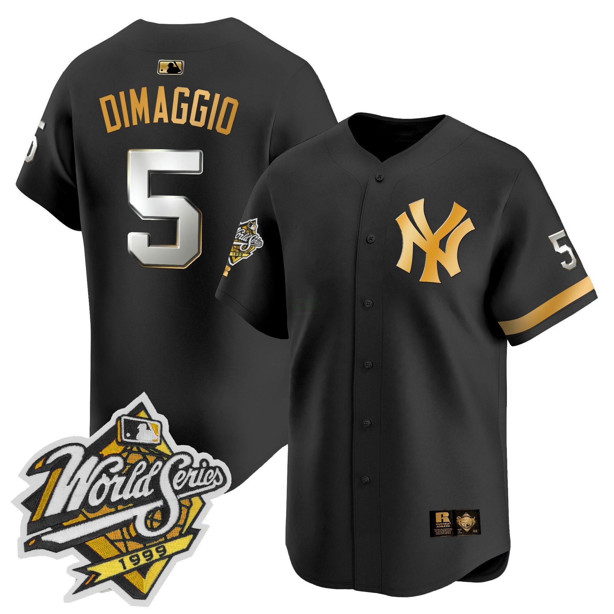 Camisa MLB Men’s 1999 Throwback Joe DiMaggio Patch Vapor Premier Limited Jersey