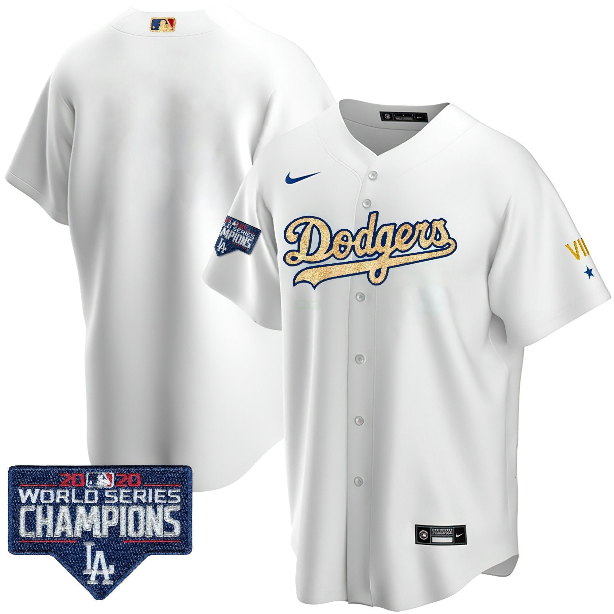Camisa MLB Men’s 2020 World Series Champions Rush Dourada Jersey