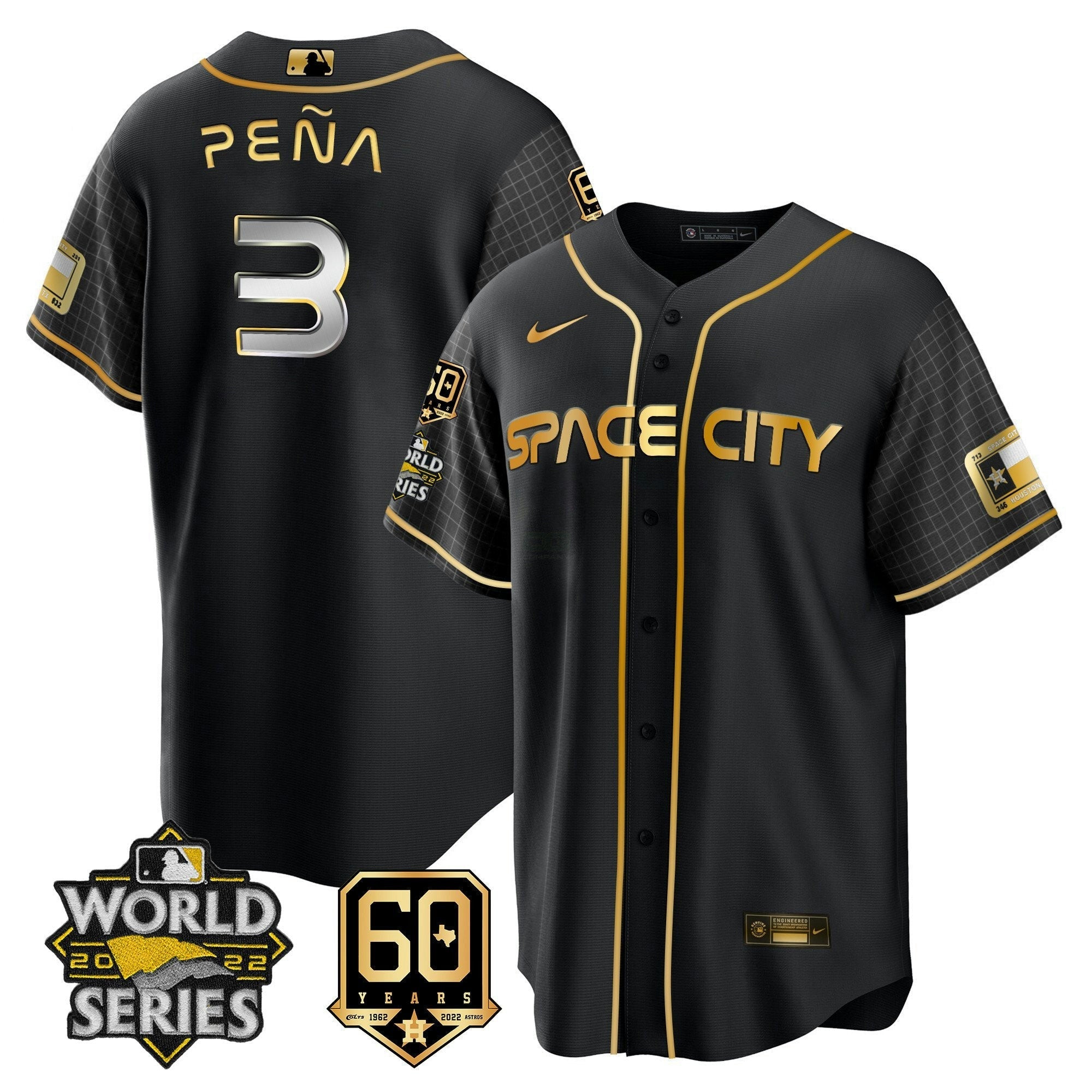 Camisa MLB Men’s 2022 World Series & 60th Patch Jersey