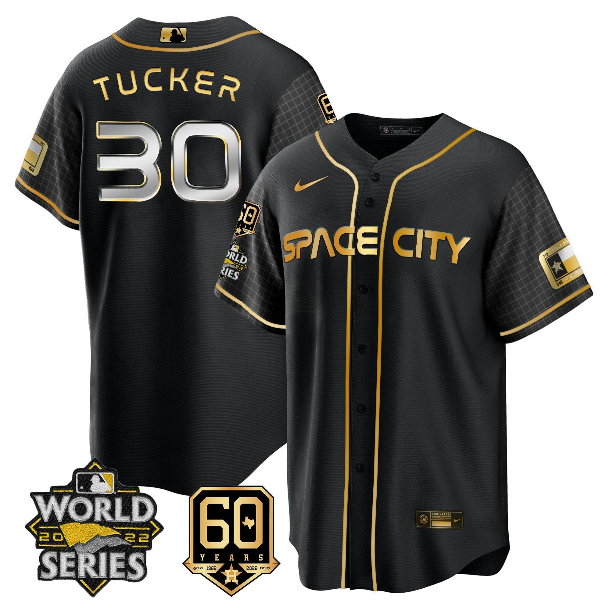 Camisa MLB Men’s 2022 World Series & 60th Patch Jersey