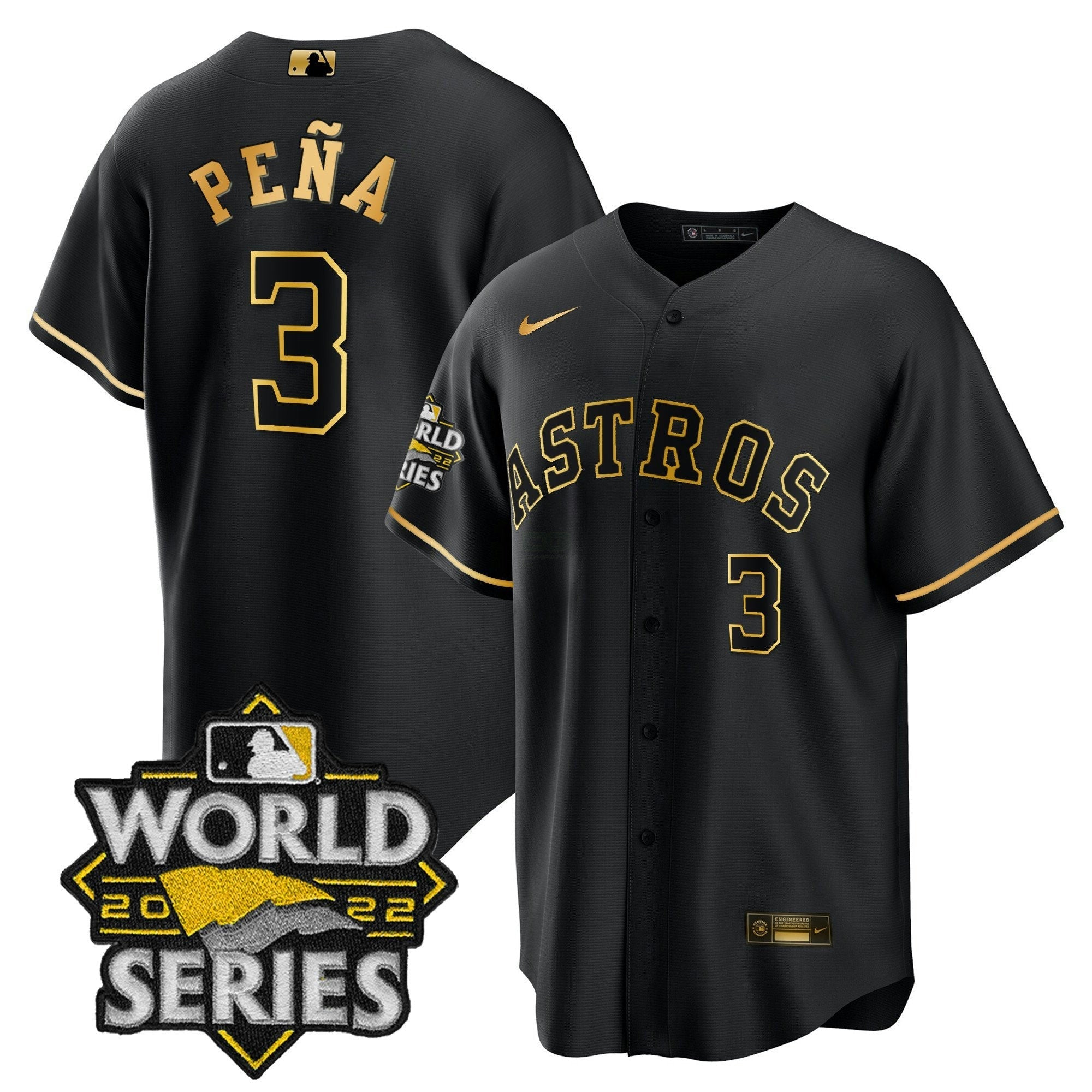 Camisa MLB Men’s 2022 World Series Dourada Limited Jersey