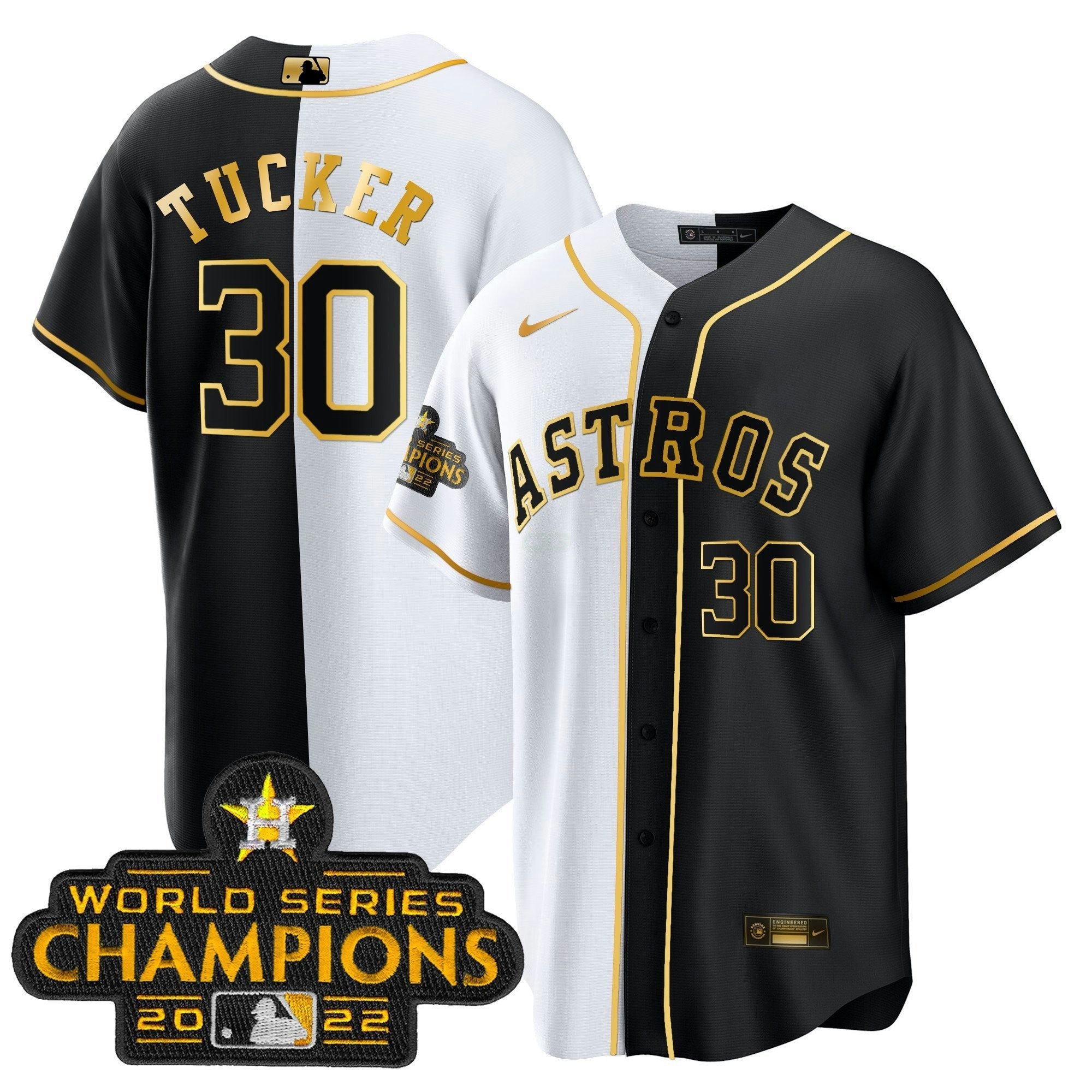 Camisa MLB Men’s 2023 Champions Dourada Split Jersey